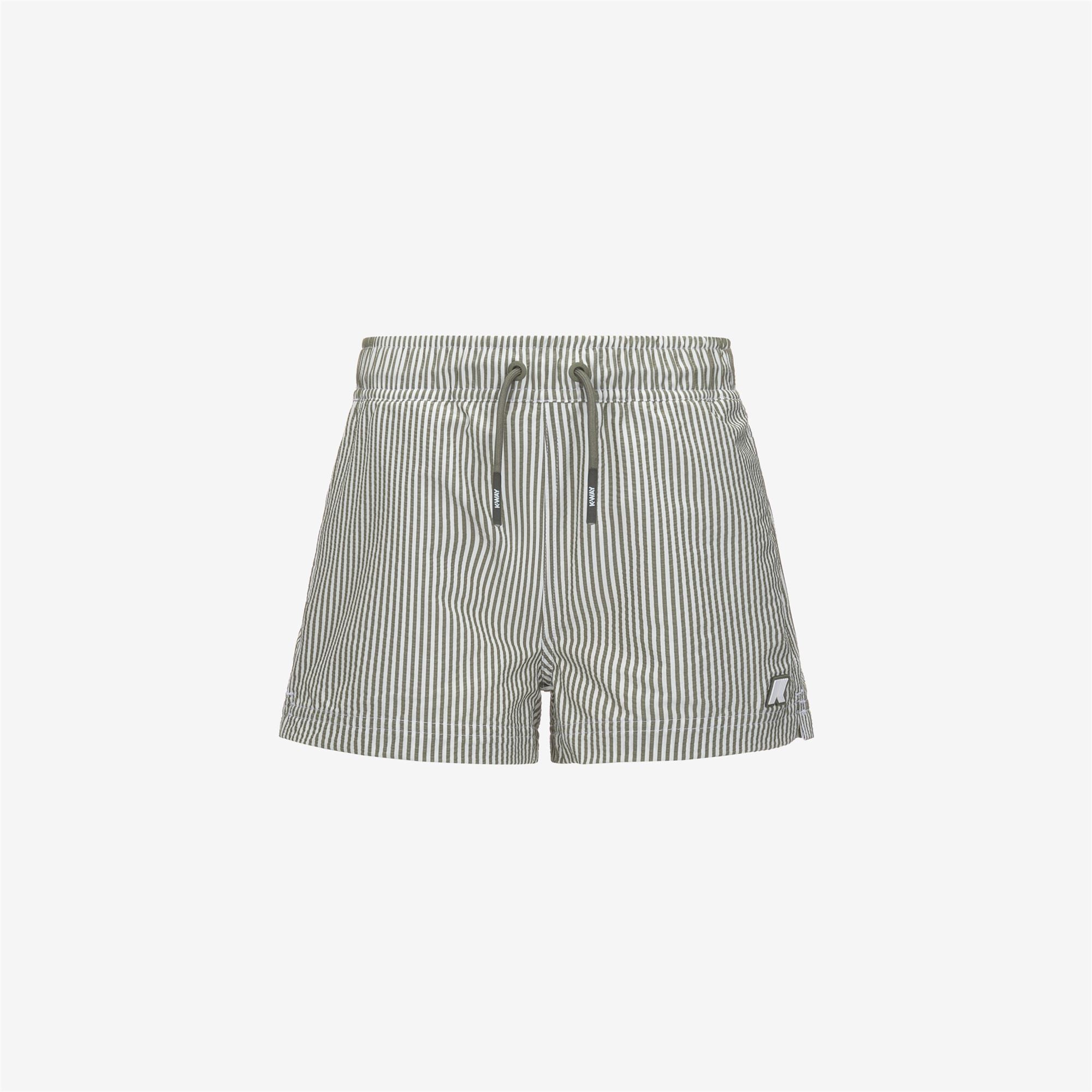 Bathing Suits_BOY_P. HAZEL STRIPES BEACH_Swimming Trunks_White - Green Lichen - Commercial 1