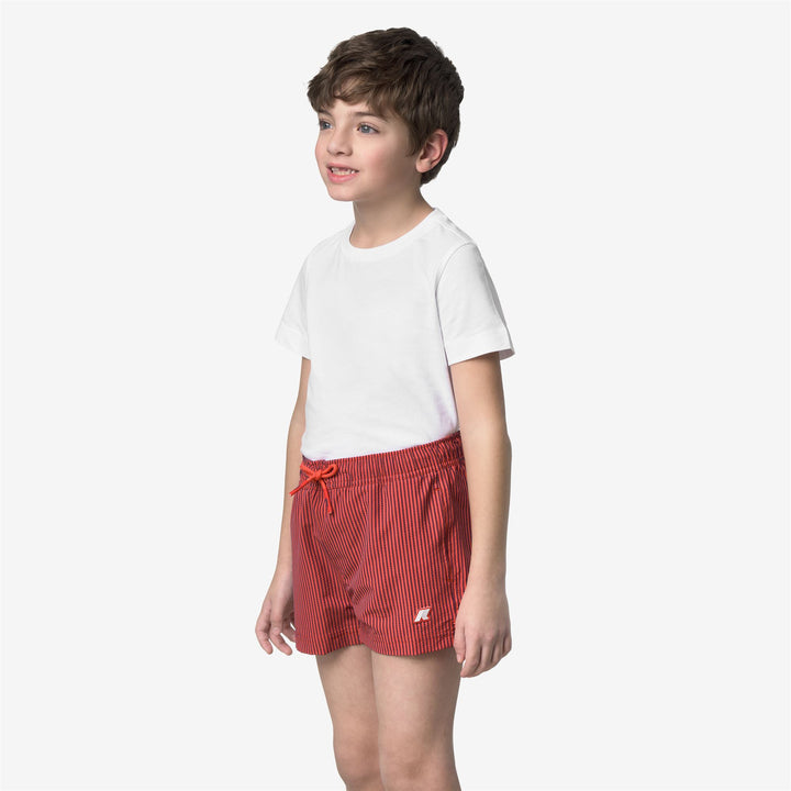 P. HAZEL STRIPES BEACH - Maillots de bain - Maillots de bain - Garçon - Blue Insignia-Red Poppy 3