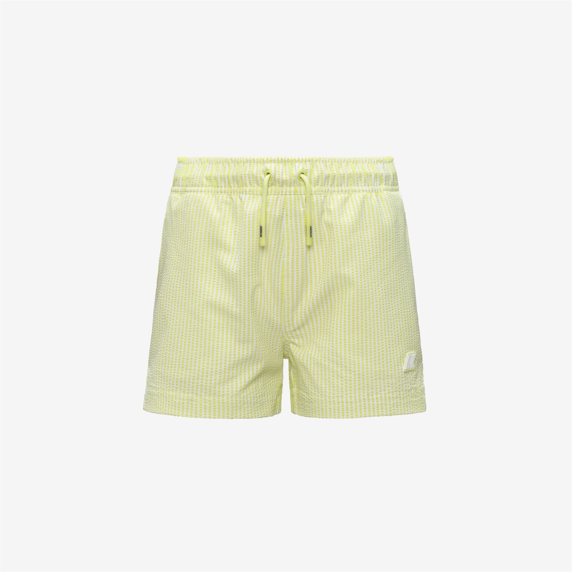 Bathing Suits_Boy_P. HAZEL STRIPES BEACH_Swimming Trunks_White - Yellow Lime - Commercial 1