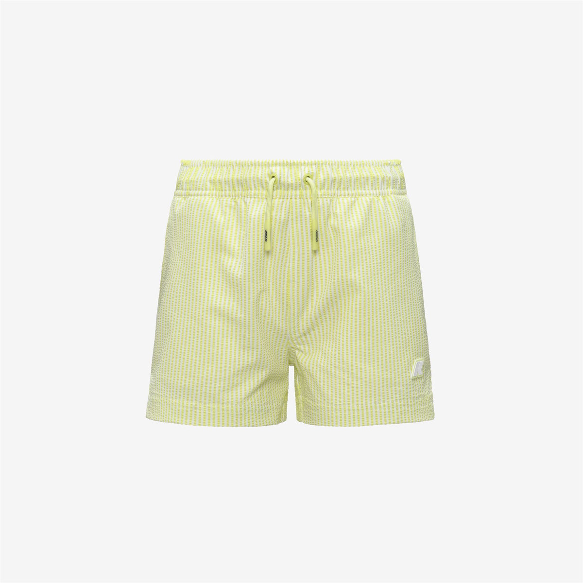 Bathing Suits_Boy_P. HAZEL STRIPES BEACH_Swimming Trunks_White - Yellow Lime - Commercial 1