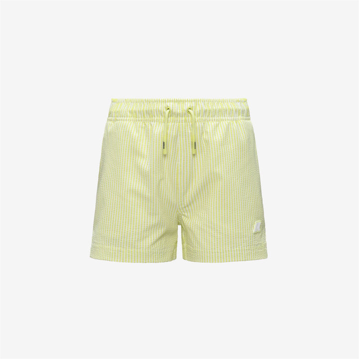 P. HAZEL STRIPES BEACH - Maillots de bain - Maillots de bain - Garçon - White-Yellow Lime 1