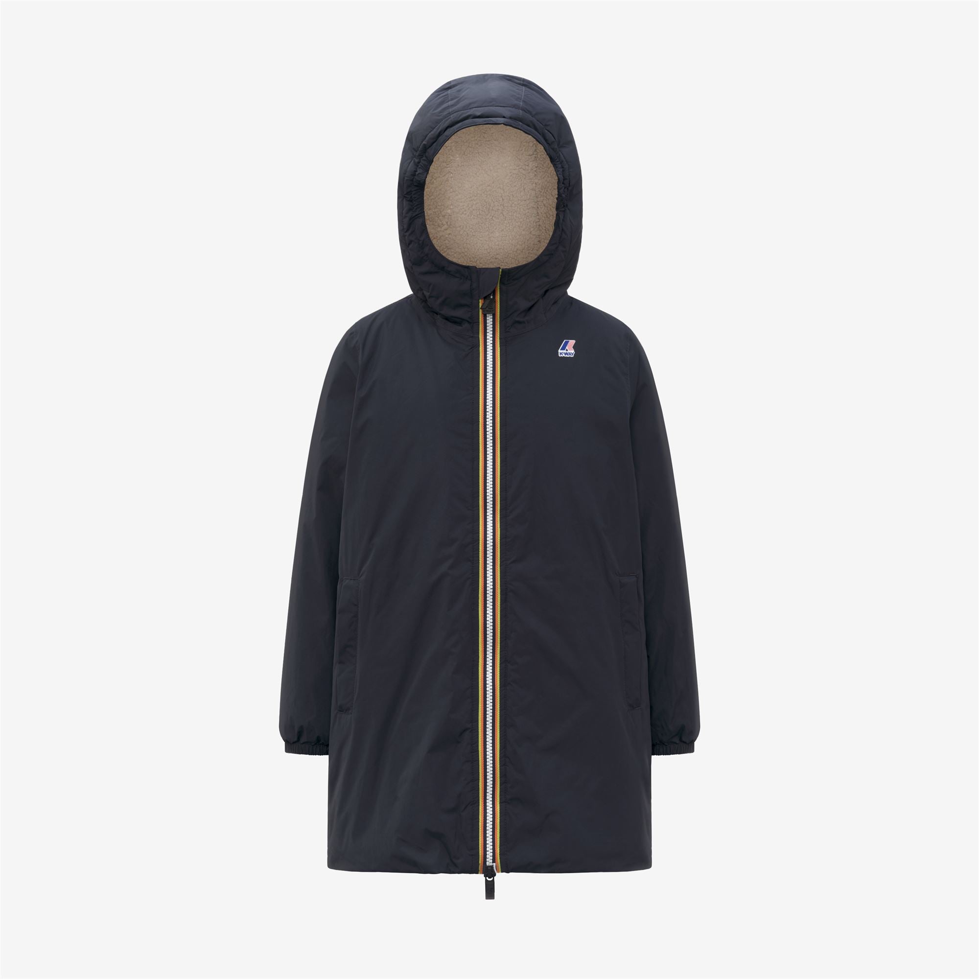 Jackets_KID UNISEX_P. LE VRAI 4.0 EIFFEL ORSETTO_3/4 Length_Blue Depth - Commercial 1