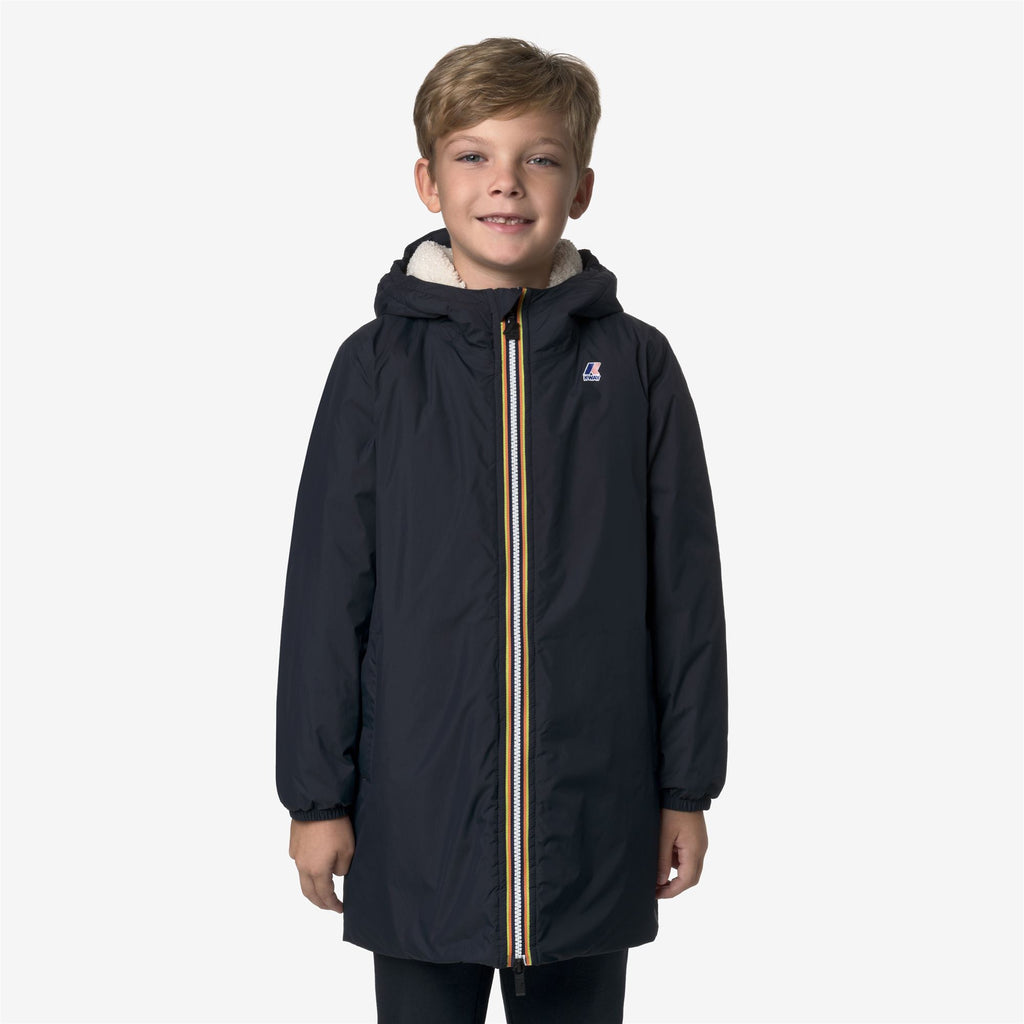 Jackets_KID UNISEX_P. LE VRAI 4.0 EIFFEL ORSETTO_3/4 Length_Blue Depth - Commercial 3
