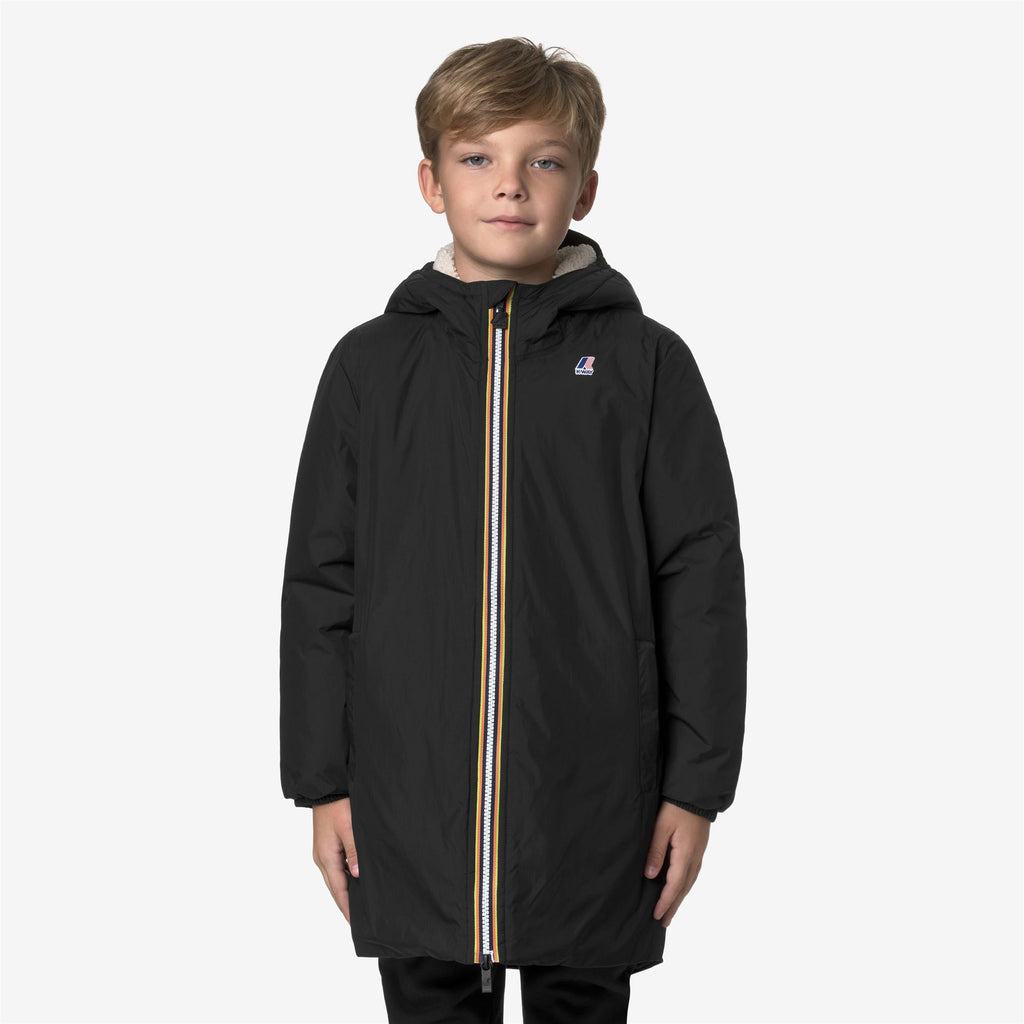 Jackets_KID UNISEX_P. LE VRAI 4.0 EIFFEL ORSETTO_3/4 Length_Black Pure - Commercial 4
