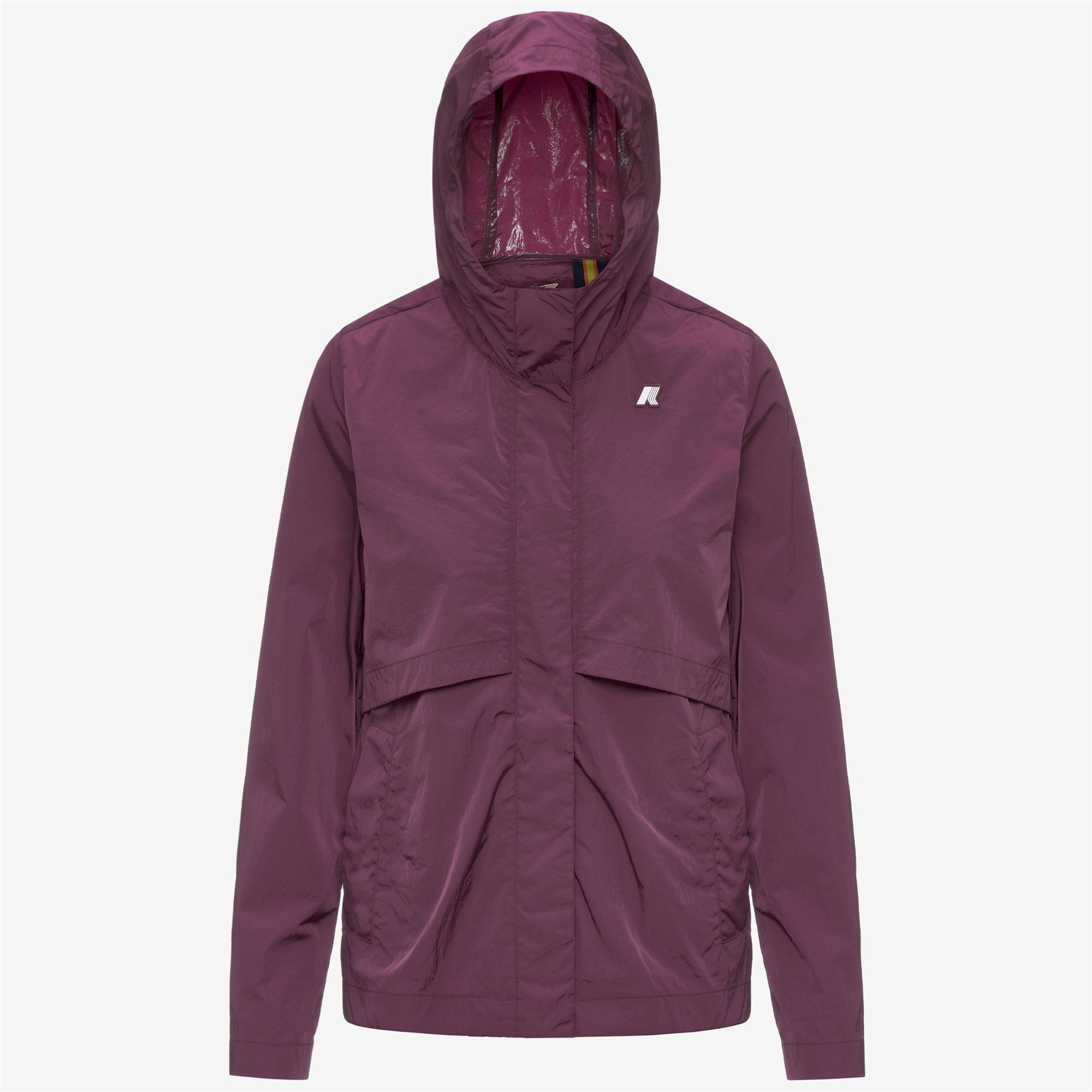 Jackets_Woman_SOPHILE SATIN GLASS_Short_Violet Mauve Wine - Commercial 1