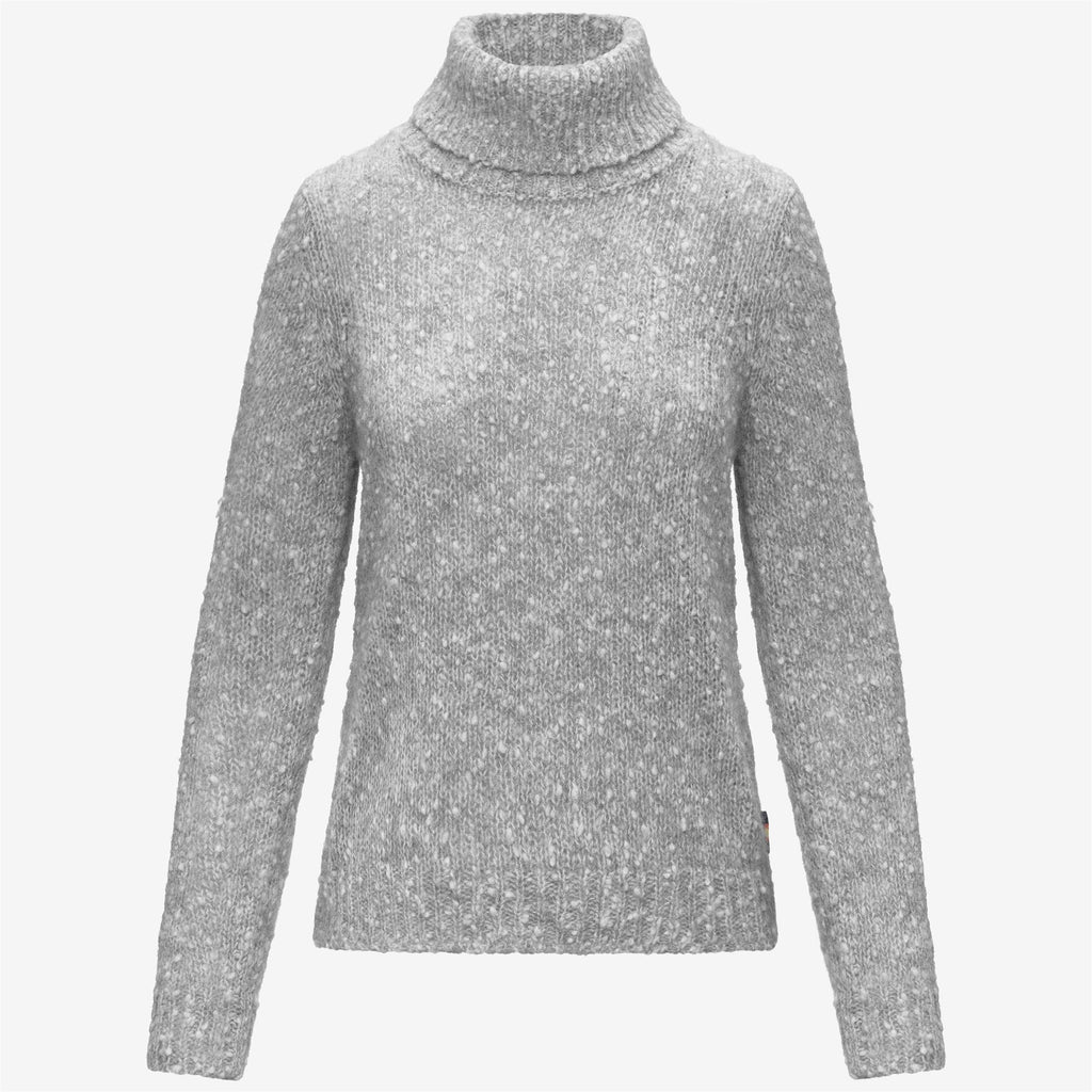 Knitwear_Woman_CORINE COCCOLA YARN_Pull Over_GREY - WHITE - Commercial 1