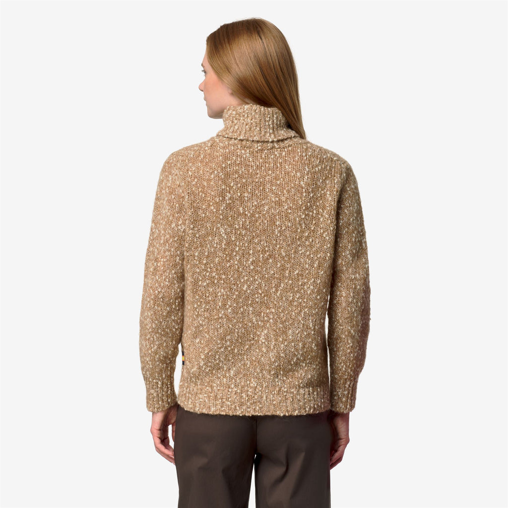 Knitwear_Woman_CORINE COCCOLA YARN_Pull Over_BROWN - WHITE - Commercial 6