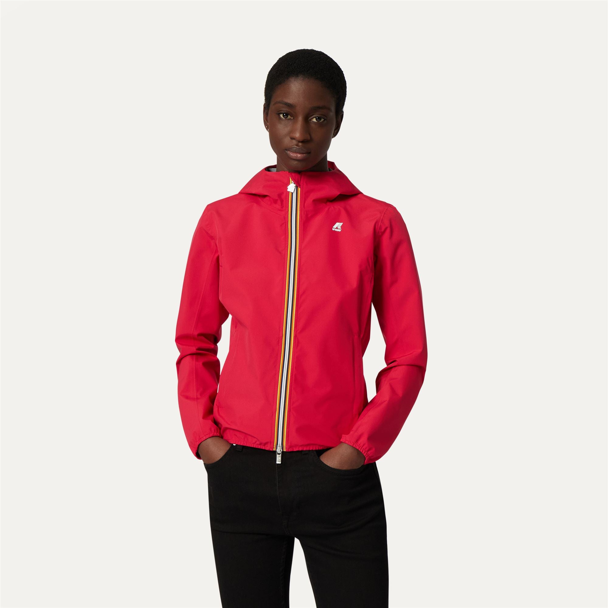 Jackets_WOMAN_LIL STRETCH DOT_Short_Red Berry - Commercial 4