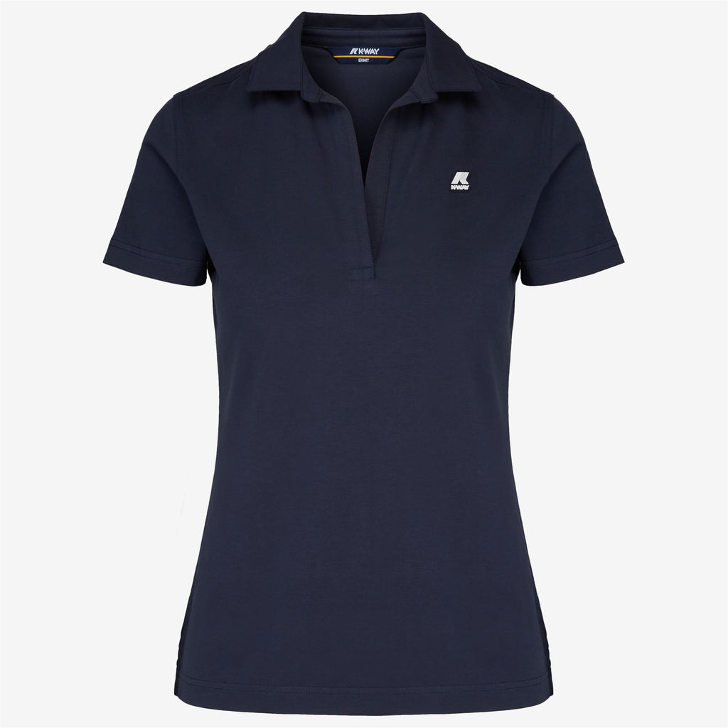 Polo Shirts_WOMAN_CHARLETTE_Polo_Blue Depth - Commercial 1