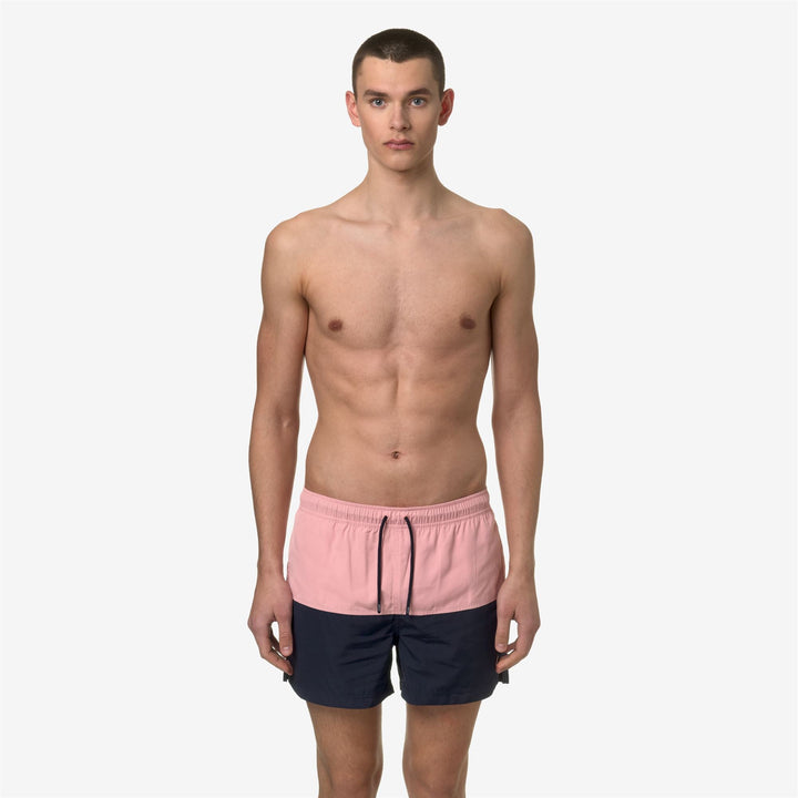 LESLIE - Bathing Suits - Swimming Trunk - MAN - PINK P-BLUE D 3