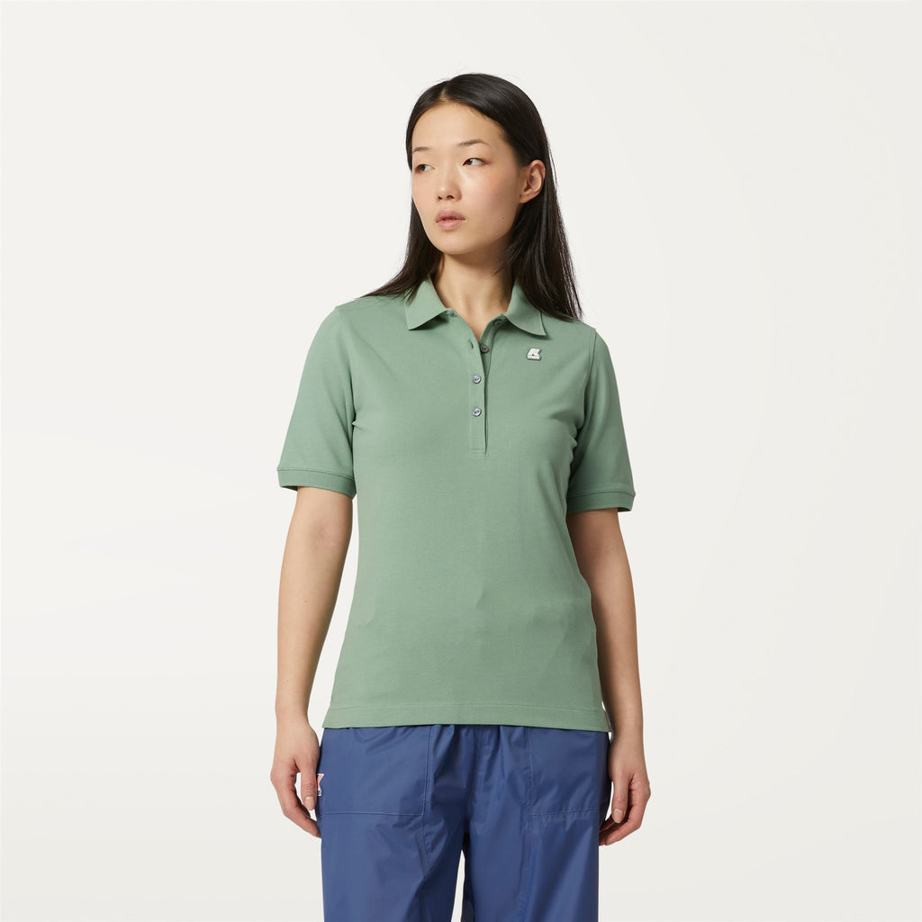 Polo Shirts_WOMAN_ALI_Polo_Green Fjord - Commercial 4