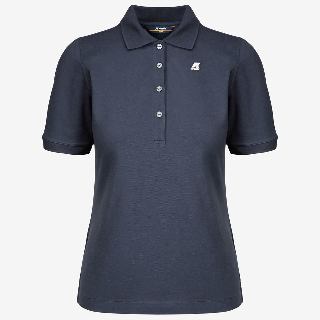 Polo Shirts_WOMAN_ALI_Polo_Blue Depth - Commercial 1
