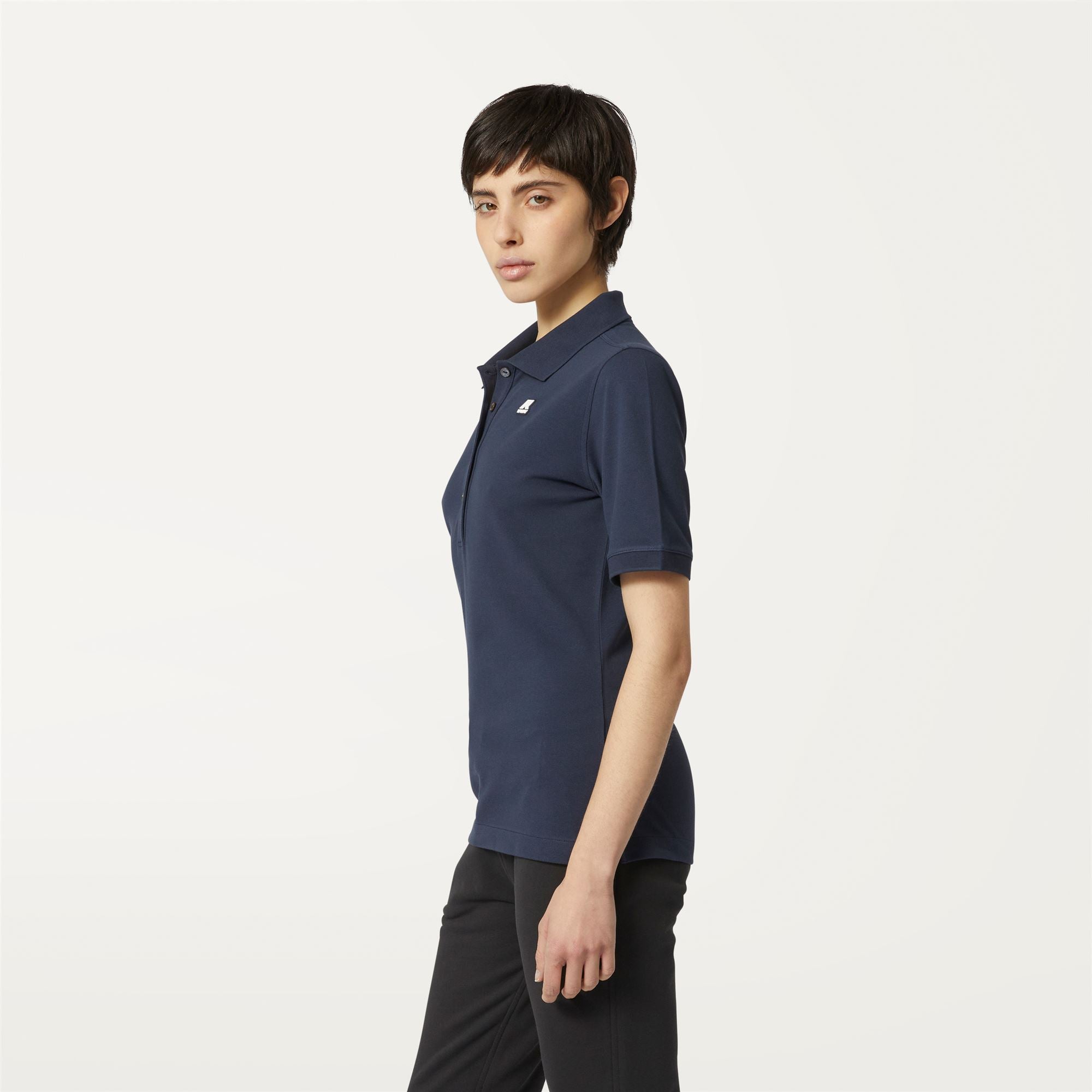 Polo Shirts_WOMAN_ALI_Polo_Blue Depth - Commercial 5
