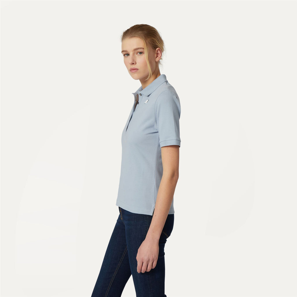 Polo Shirts_WOMAN_ALI_Polo_AZURE BLIZZARD - Commercial 5