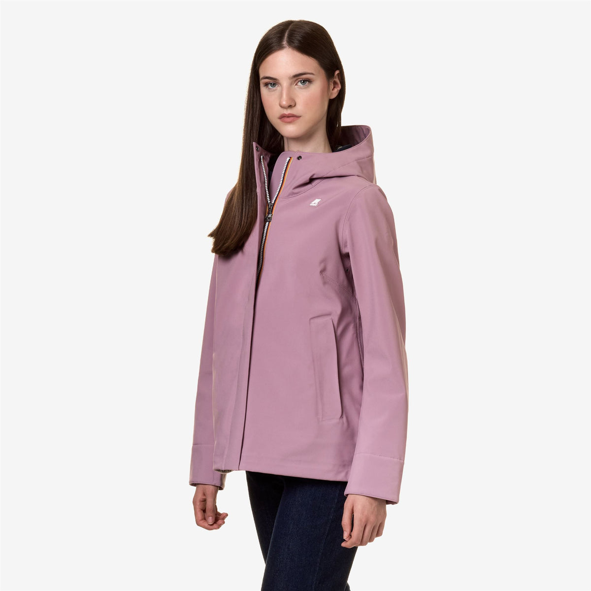 Jackets_Woman_MADLAINE BONDED V_Mid_Violet Dusty - Blue Depth - Commercial 5