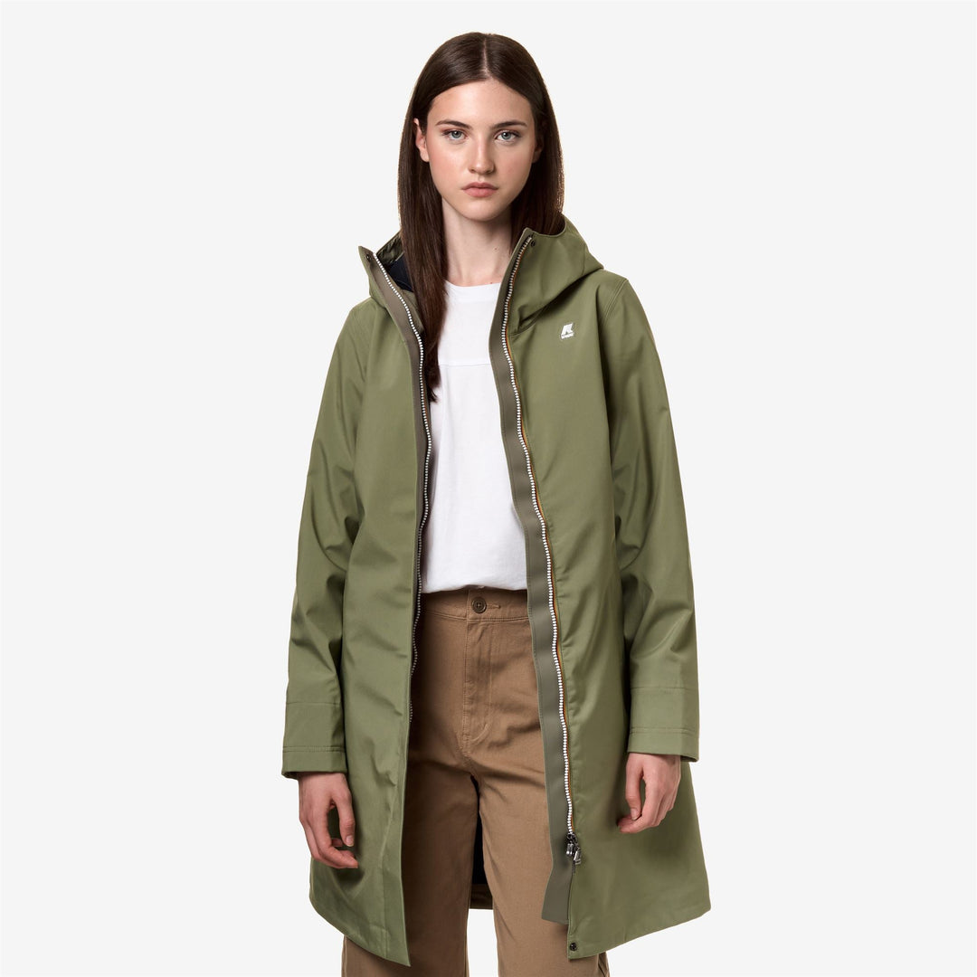 STEPHY BONDED - Jackets - 3/4 LENGTH - WOMAN - GREEN S-BLUE D main