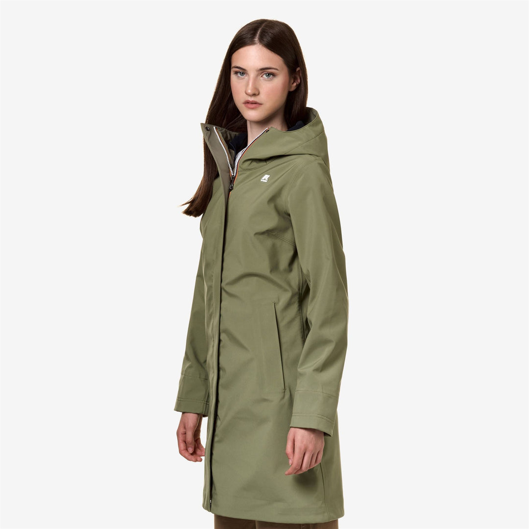 STEPHY BONDED - Jackets - 3/4 LENGTH - WOMAN - GREEN S-BLUE D main