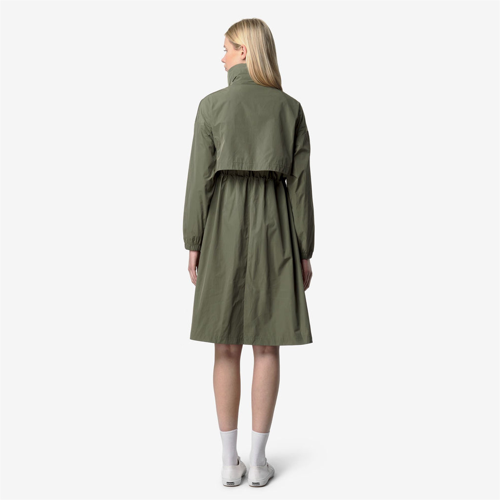 Jackets_WOMAN_AUBE MEMORY TOUCH_Long_Green Lichen - Commercial 6