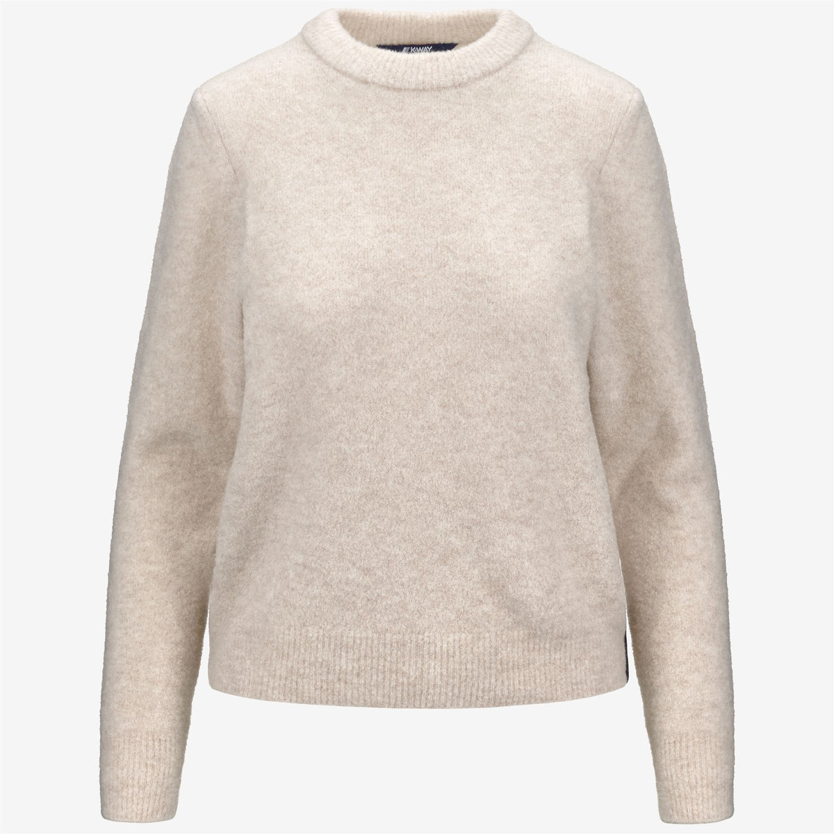 Knitwear_WOMAN_CLARISSE WOOL MERINO BOUCLE_Pull Over_Beige  Moonbeam - Commercial 1