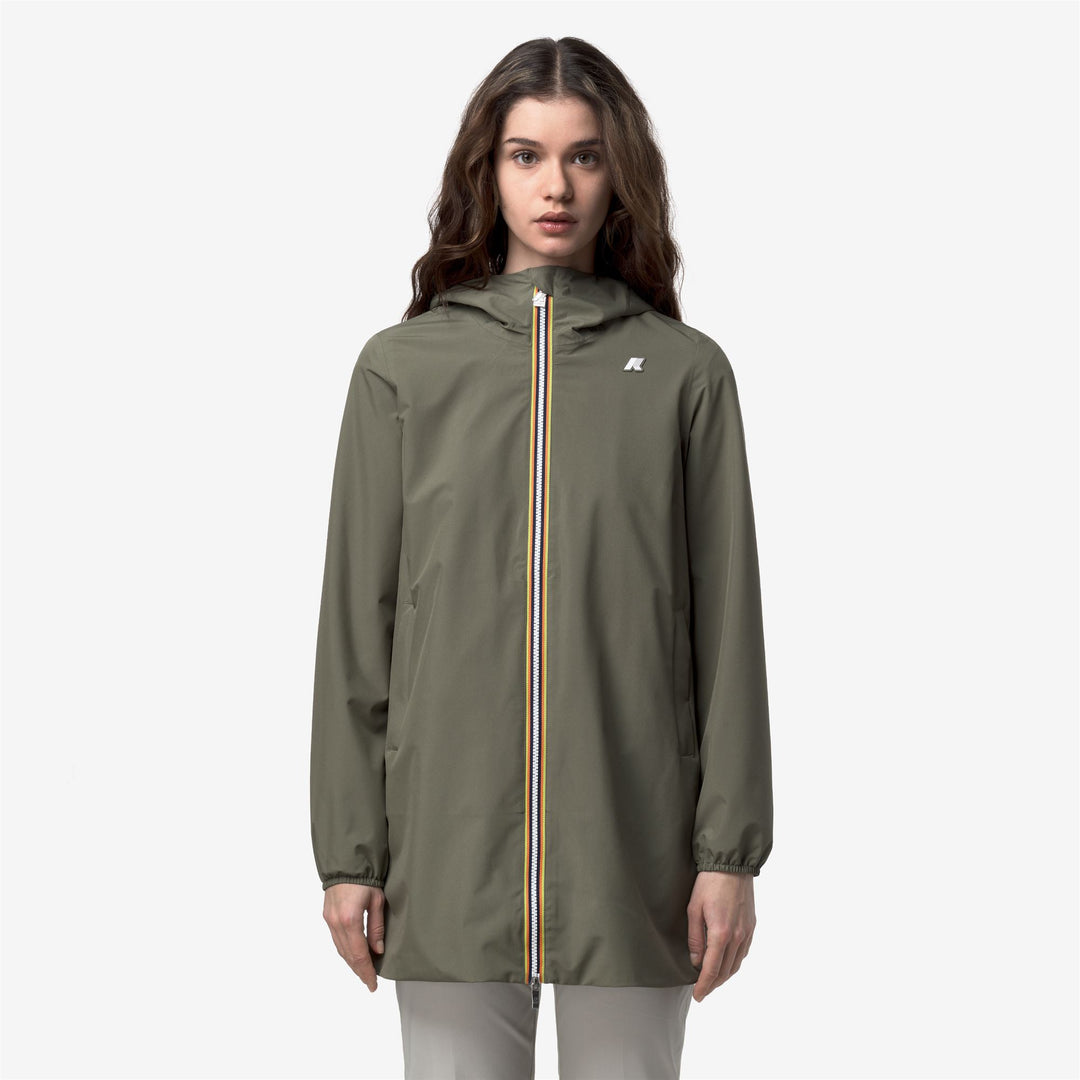 SOPHIE STRETCH POLY JERSEY - Vestes - Milieu - Femme - Green Lichen main