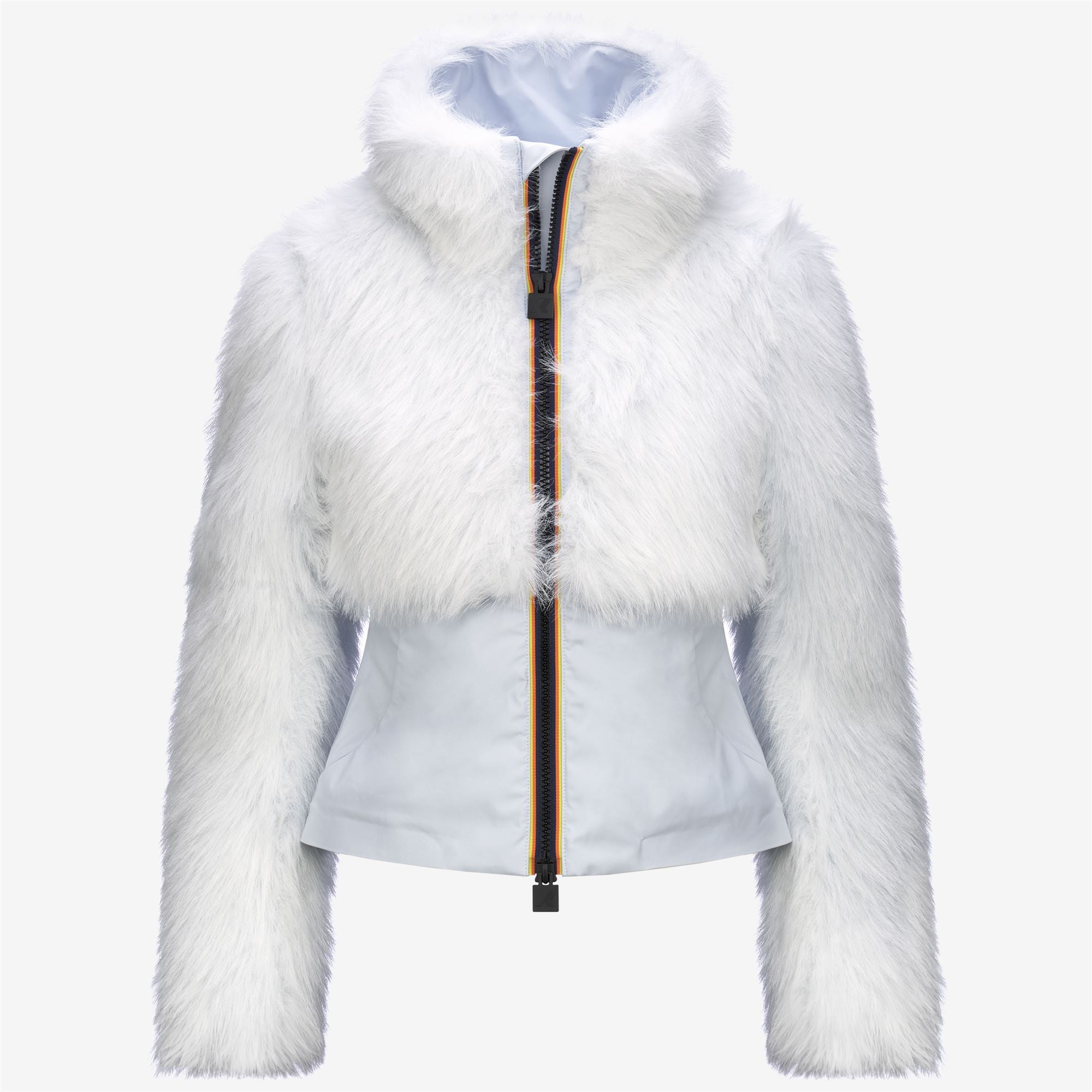 Jackets_WOMAN_MEL ECO FUR BONDED_Short_Grey Lilla - Black Ash - Commercial 1