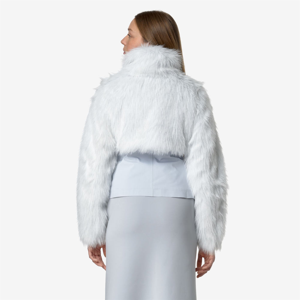 Jackets_WOMAN_MEL ECO FUR BONDED_Short_Grey Lilla - Black Ash - Commercial 6