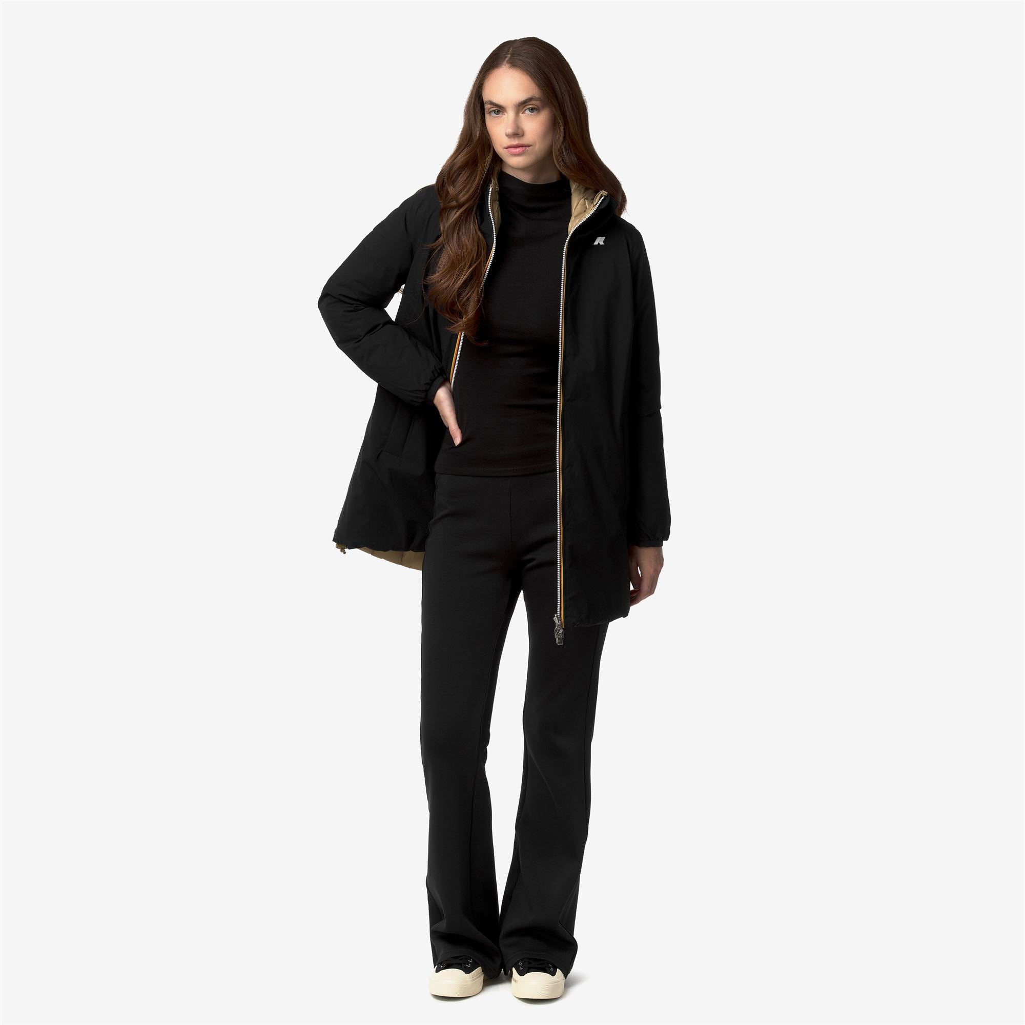 Jackets_Woman_SOPHIE ST THERMO DOUBLE_Mid_Black Pure - Beige Khaki - Commercial 7