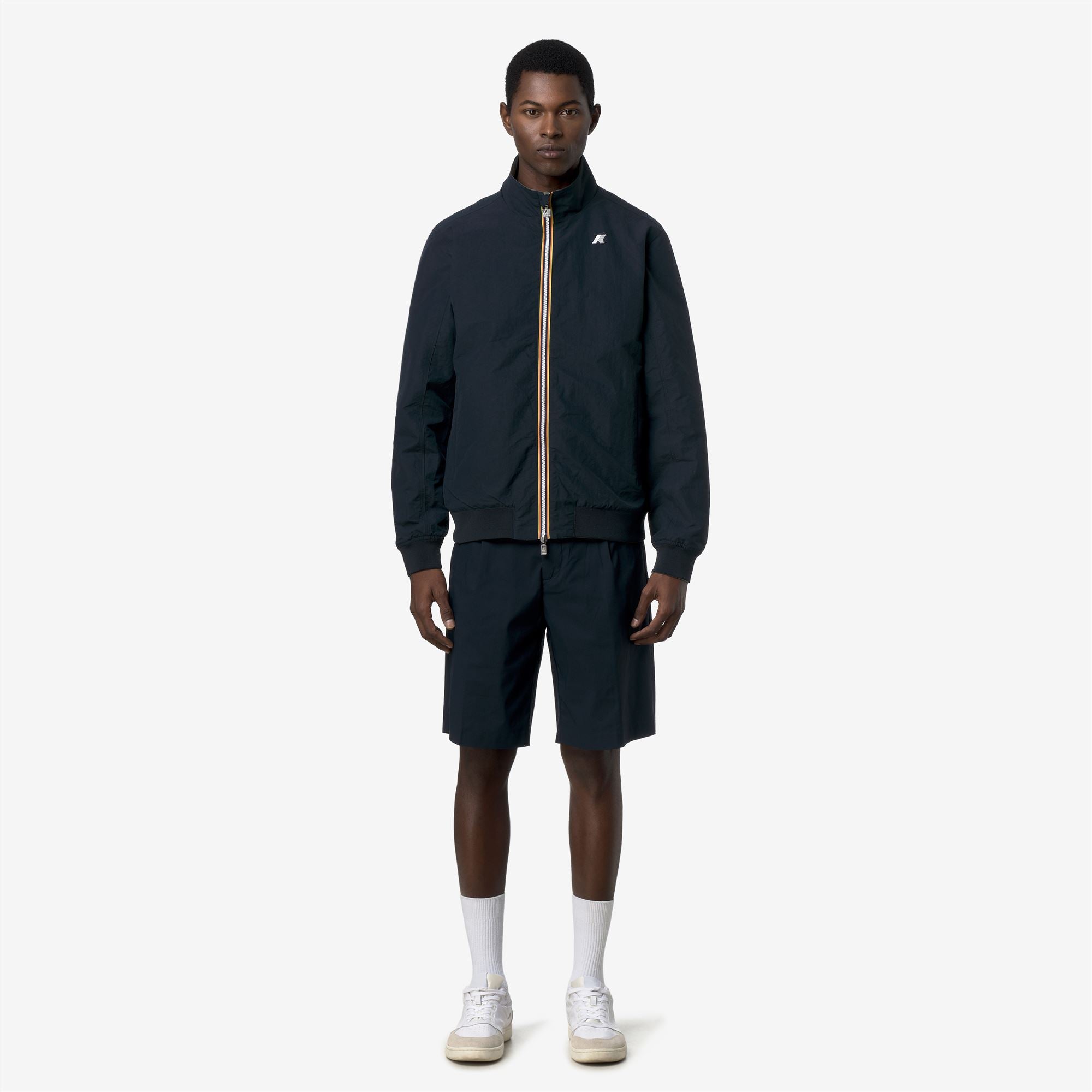 Jackets_Man_ARSENE COTTON DOUBLE_Short_Blue Depth - Green Lichen - Commercial 4