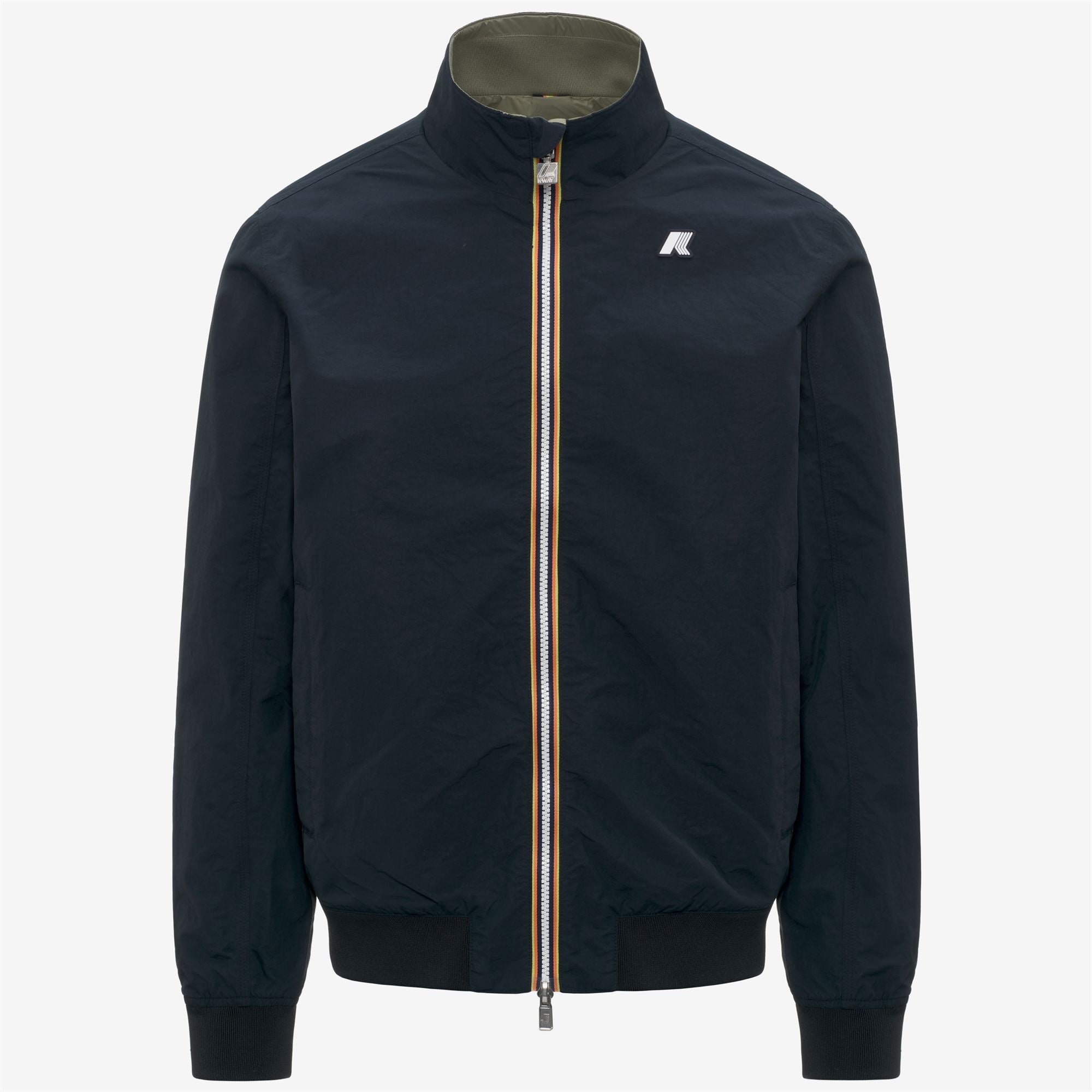 Jackets_Man_ARSENE COTTON DOUBLE_Short_Blue Depth - Green Lichen - Commercial 1