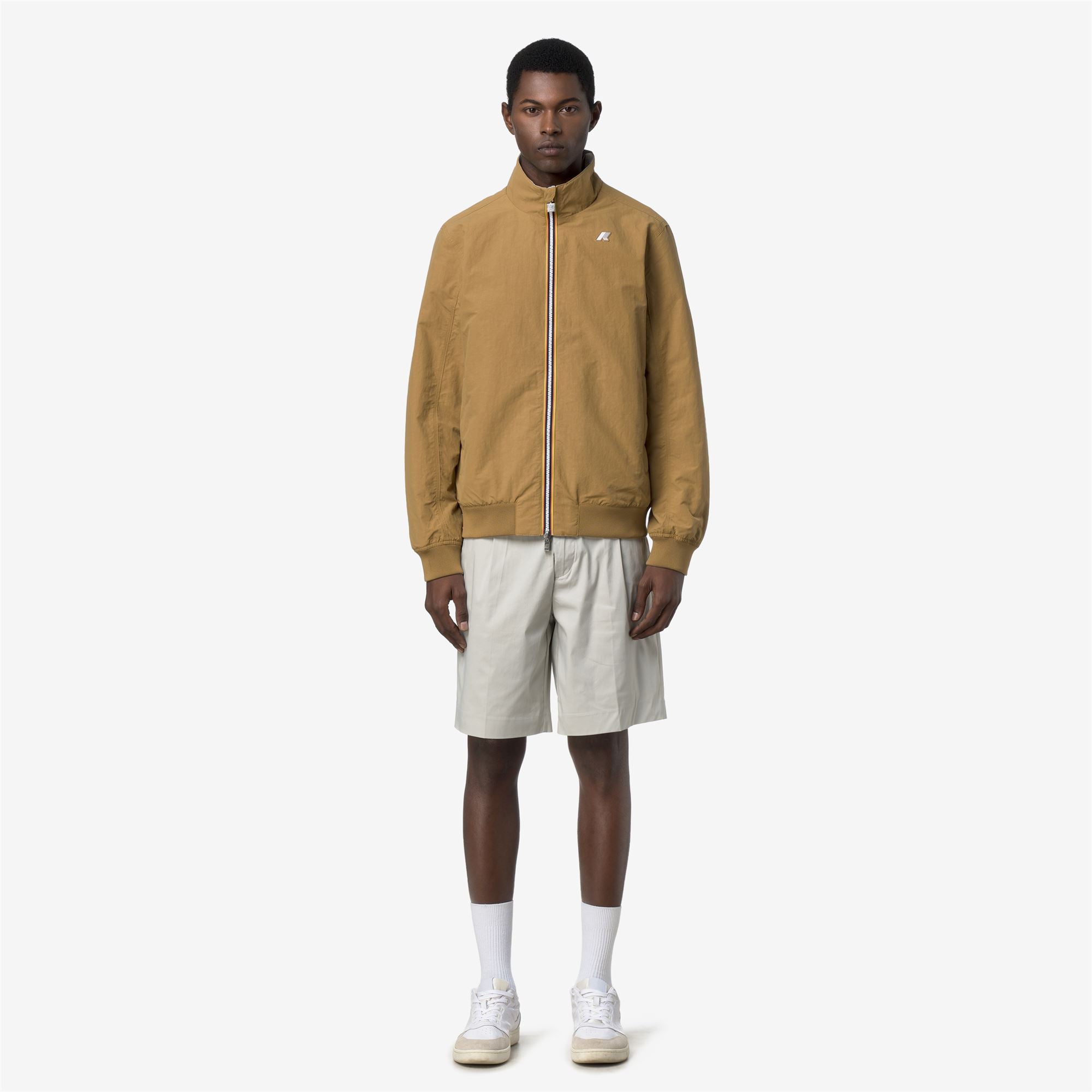 Jackets_Man_ARSENE COTTON DOUBLE_Short_Brown Bistre - BEIGE LT - Commercial 4