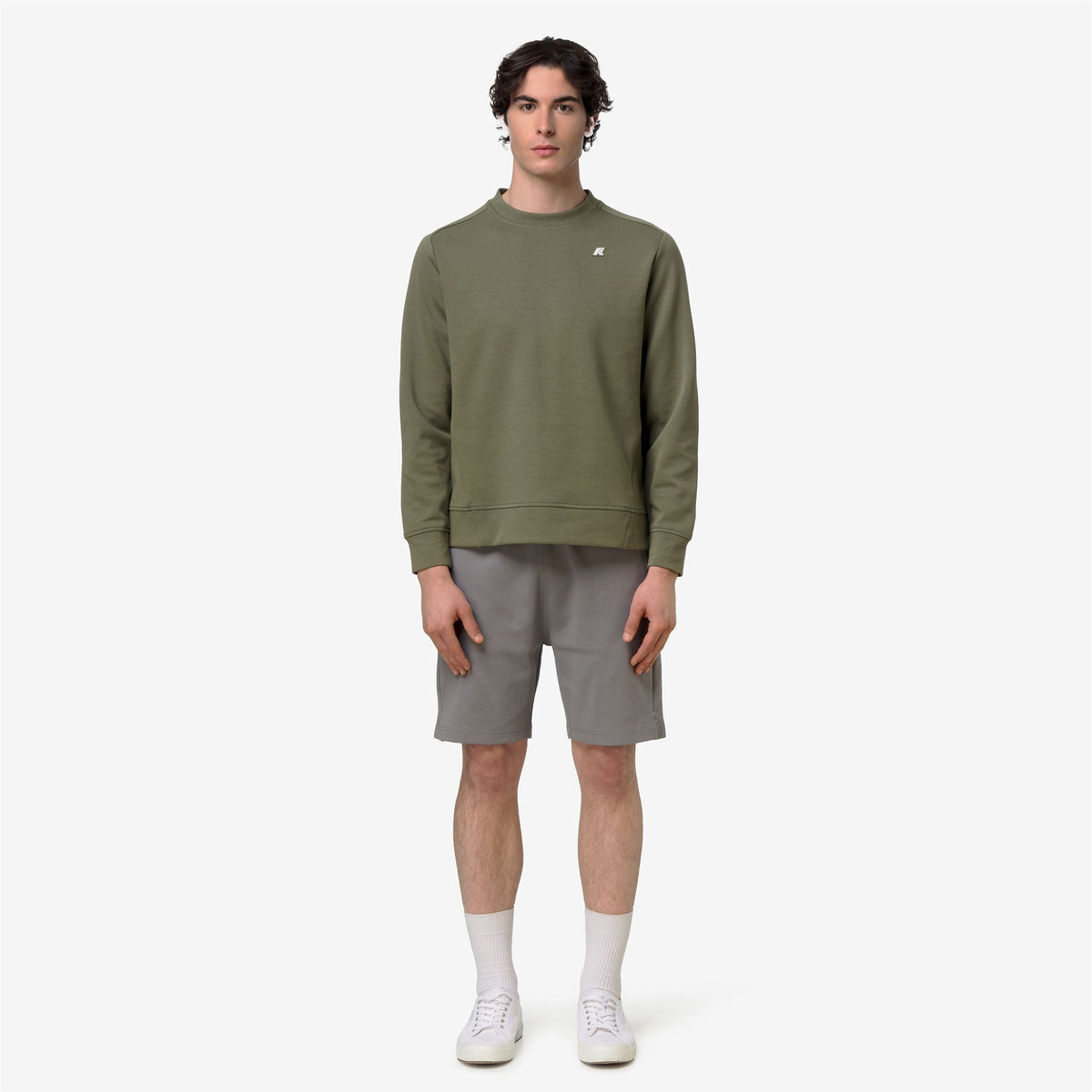Fleece_MAN_MEDINE INTERLOCK_Jumper_Green Lichen - Commercial 4