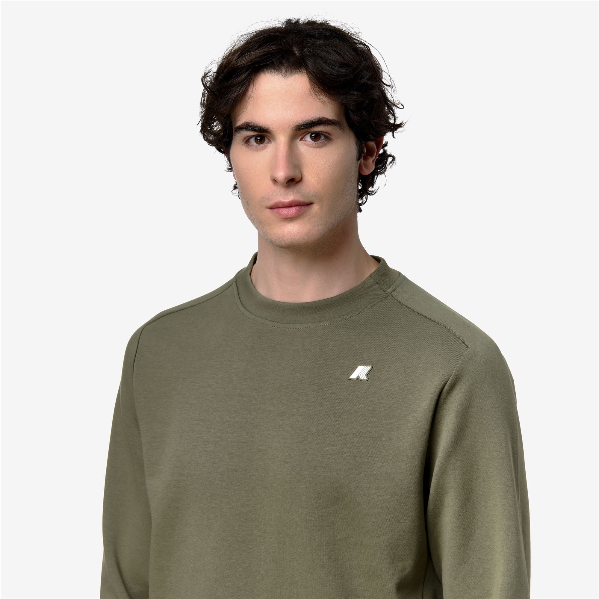 Fleece_MAN_MEDINE INTERLOCK_Jumper_Green Lichen - Commercial 7