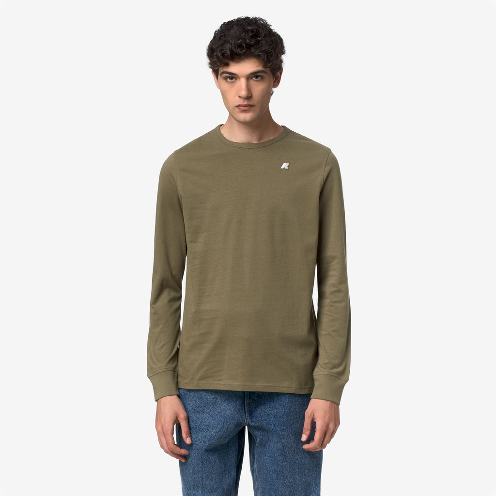 T-Shirts & Top_Man_ELMER JS PEACH_T-Shirt_Green Army - Commercial 4