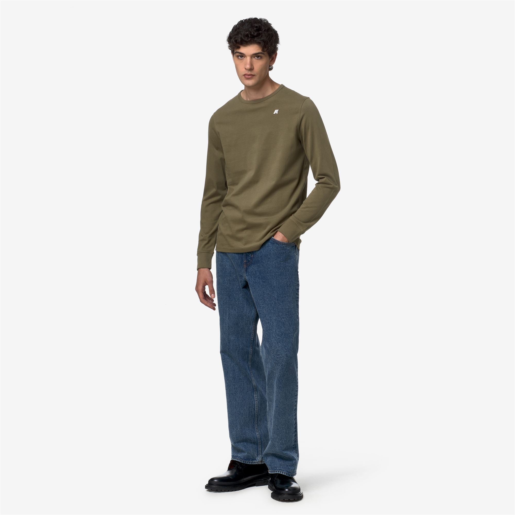 T-Shirts & Top_Man_ELMER JS PEACH_T-Shirt_Green Army - Commercial 7