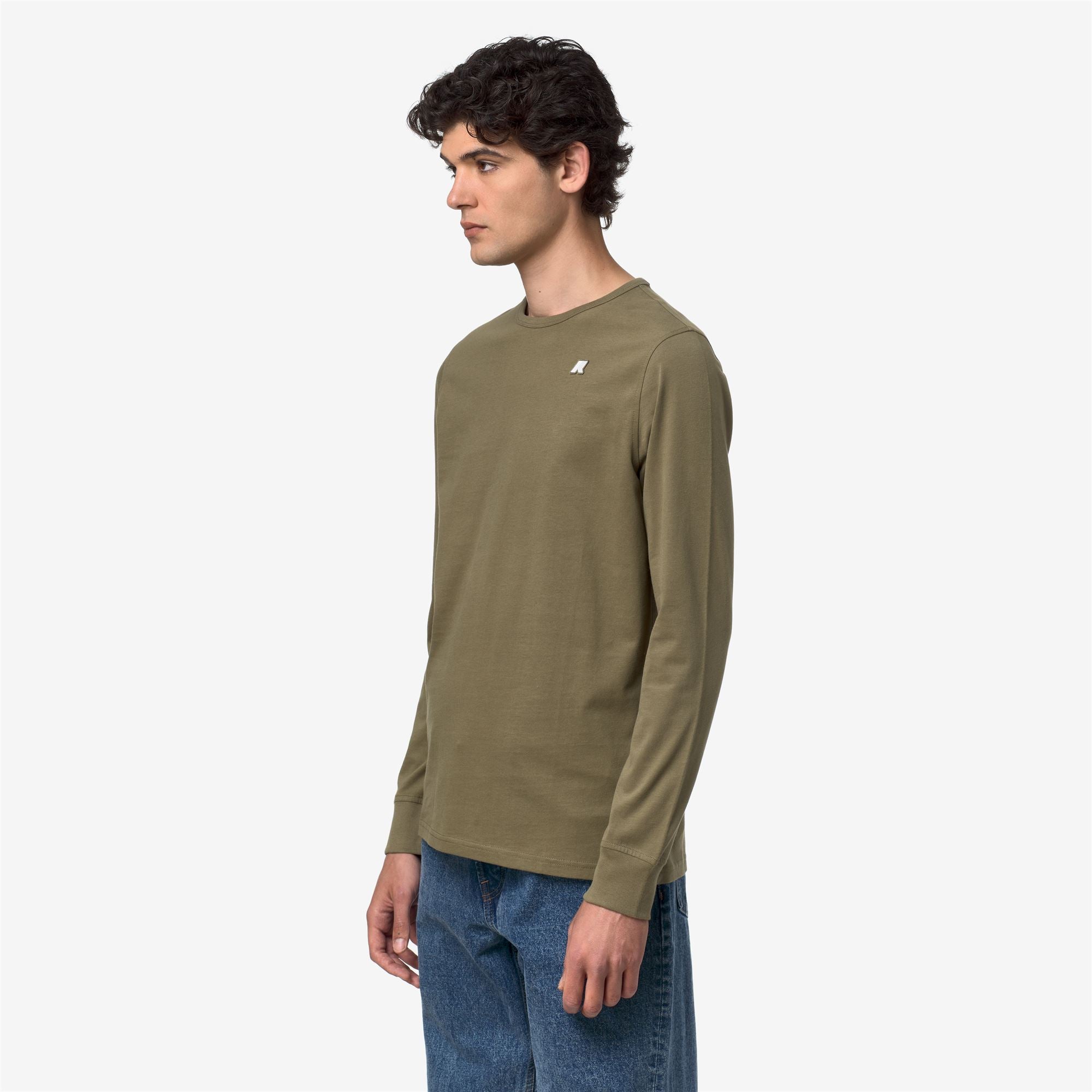 T-Shirts & Top_Man_ELMER JS PEACH_T-Shirt_Green Army - Commercial 5