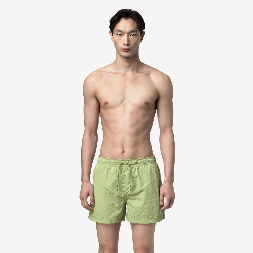 Bathing Suits_Man_HAZEL BEACH_Swimming Trunks_Green Dk Lime - Commercial 4