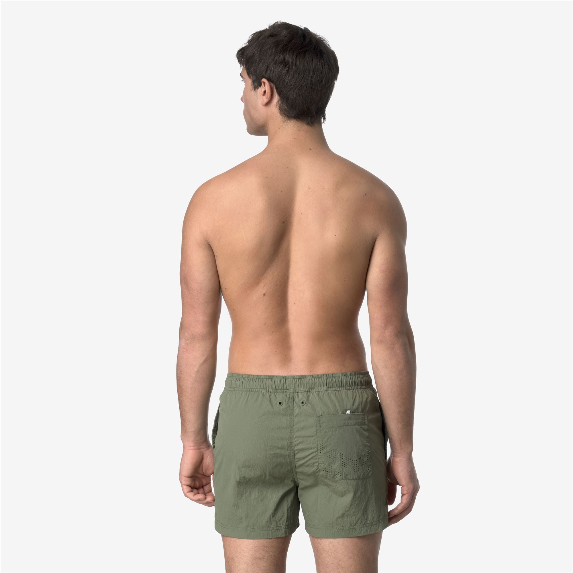 Bathing Suits_MAN_HAZEL BEACH_Swimming Trunks_Green Lichen - Commercial 6