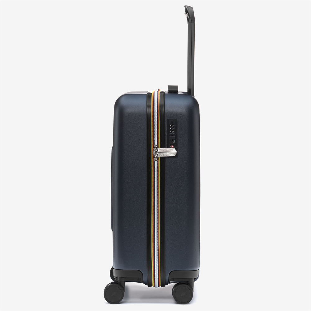 Luggage Bags Unisex EUDOXIE LOGO Trolley BLUE DEPTH Dressed Front (jpg Rgb)	