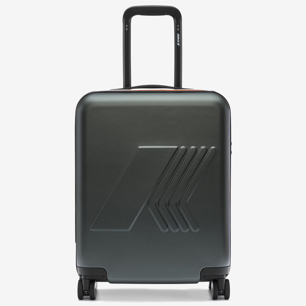Luggage Bags_UNISEX_EUDOXIE LOGO_Trolley_GREEN BLACKISH - Commercial 1