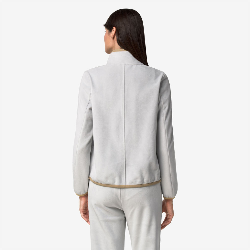 Fleece_Woman_TUDA VELOUR POLAR_Jacket_Grey Ash - Beige Khaki - Commercial 6
