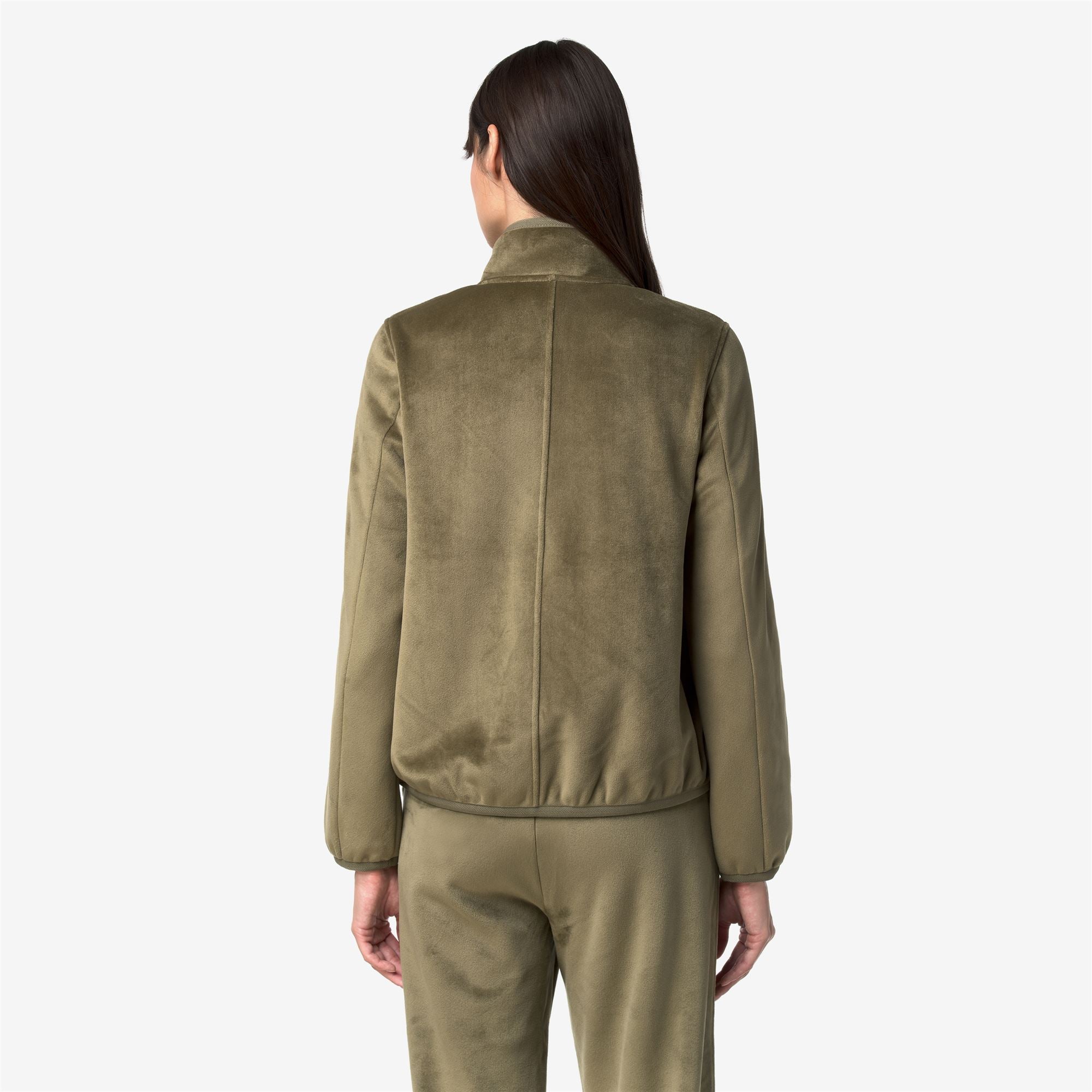 Fleece_Woman_TUDA VELOUR POLAR_Jacket_Green Army-Green Army - Commercial 6