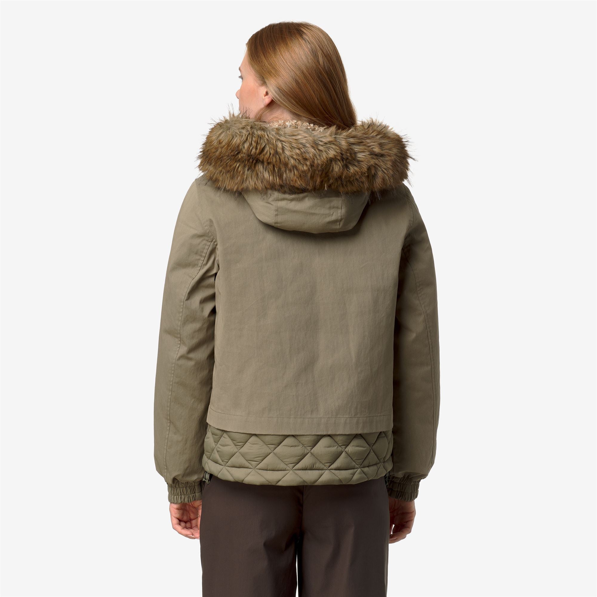 Jackets_Woman_TOSCA WAX COTTON NYLON_Short_Green Army - Commercial 6