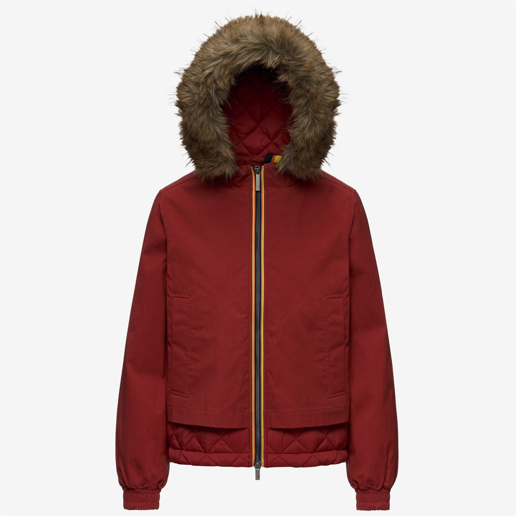 Jackets_Woman_TOSCA WAX COTTON NYLON_Short_Red Dk Chili - Commercial 1