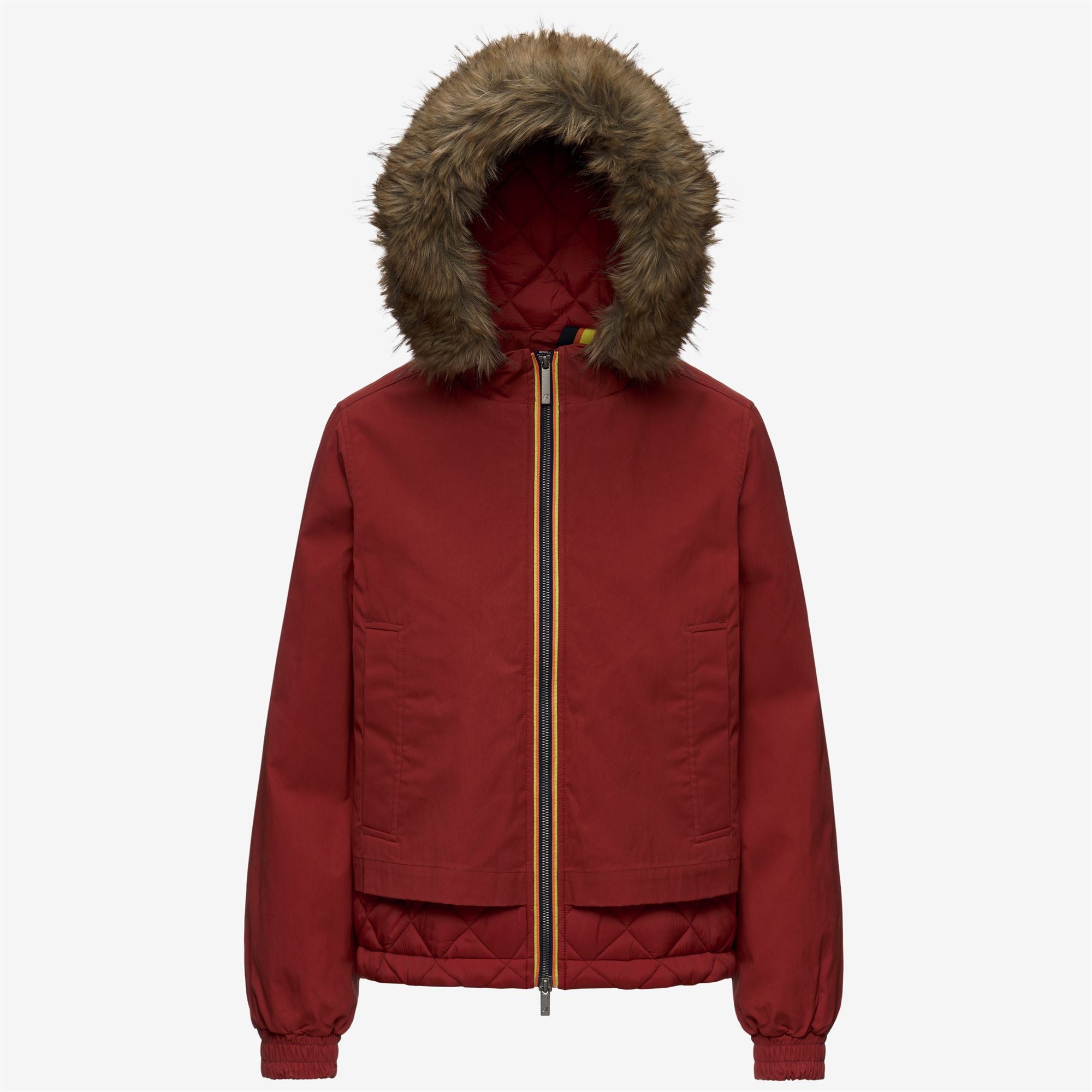 Jackets_Woman_TOSCA WAX COTTON NYLON_Short_Red Dk Chili - Commercial 1