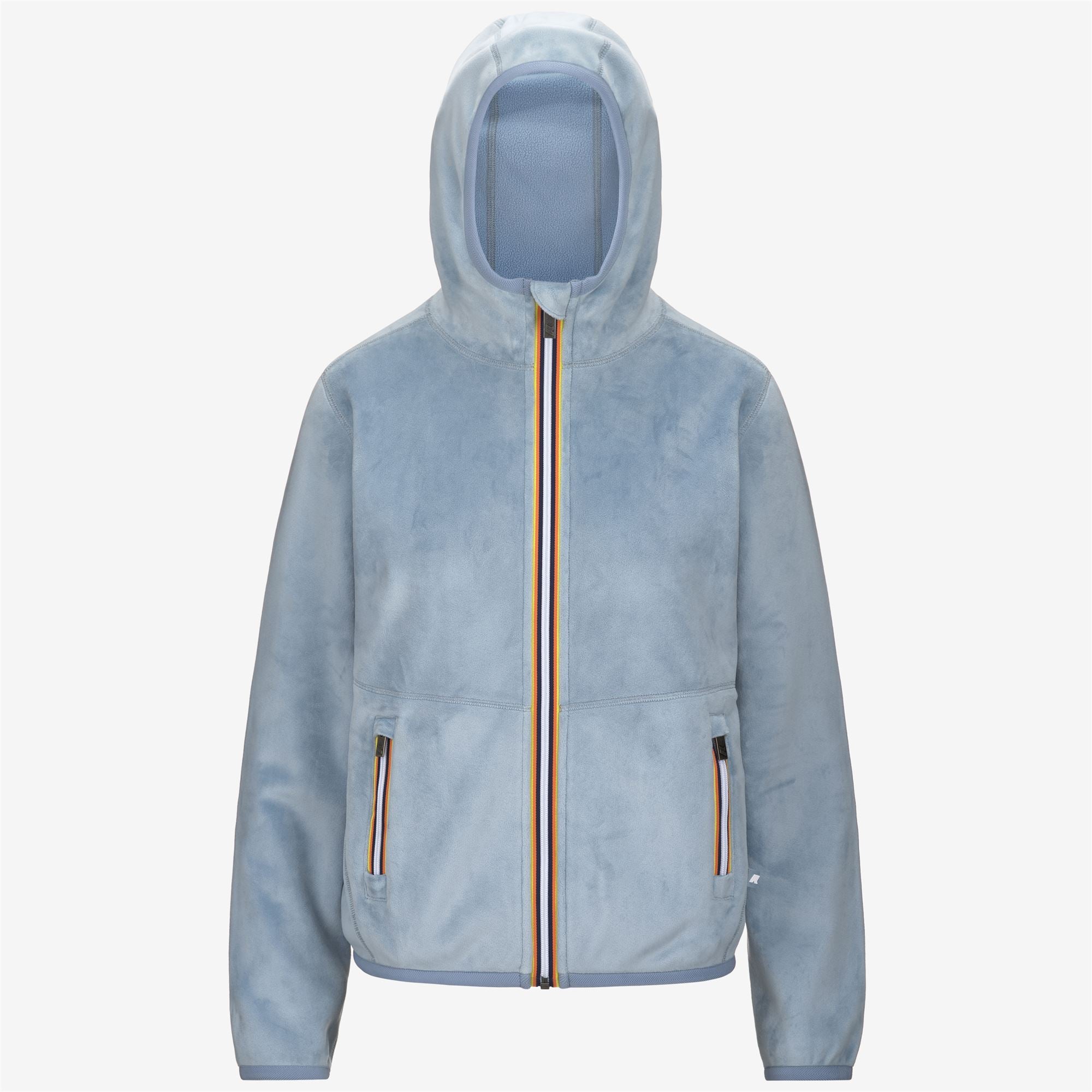 Fleece_WOMAN_LILY VELOUR POLAR DOUBLE_Jacket_Blue A-Blue A - Commercial 1