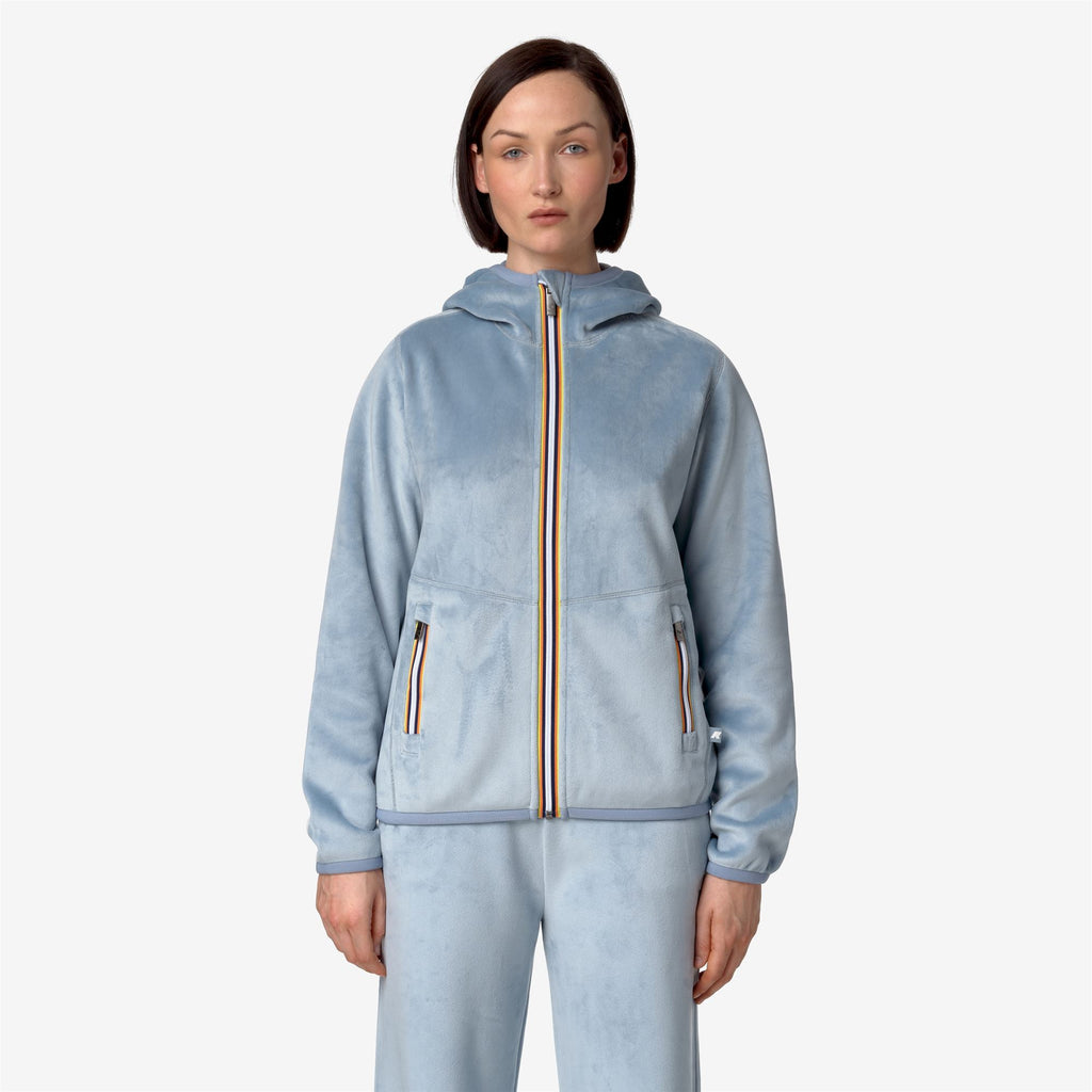 Fleece_WOMAN_LILY VELOUR POLAR DOUBLE_Jacket_Blue A-Blue A - Commercial 4