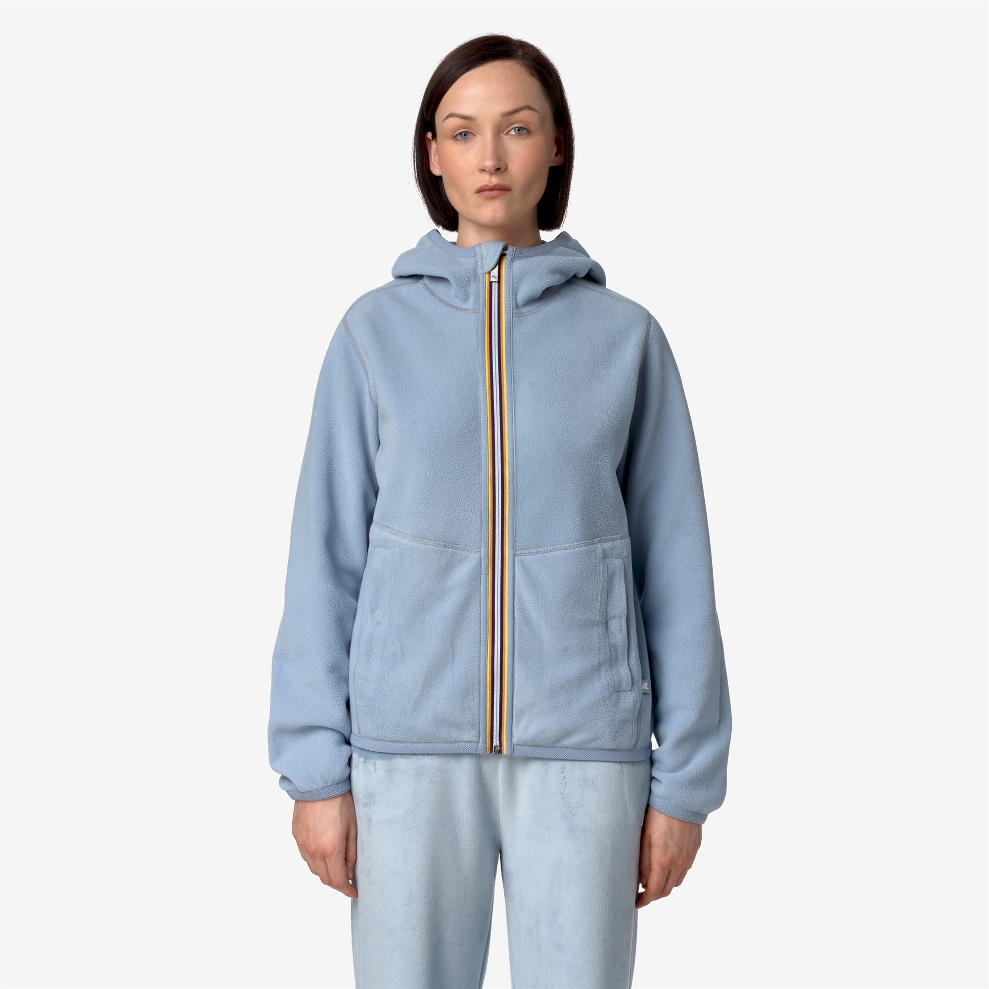 Fleece_WOMAN_LILY VELOUR POLAR DOUBLE_Jacket_Blue A-Blue A - Commercial 7