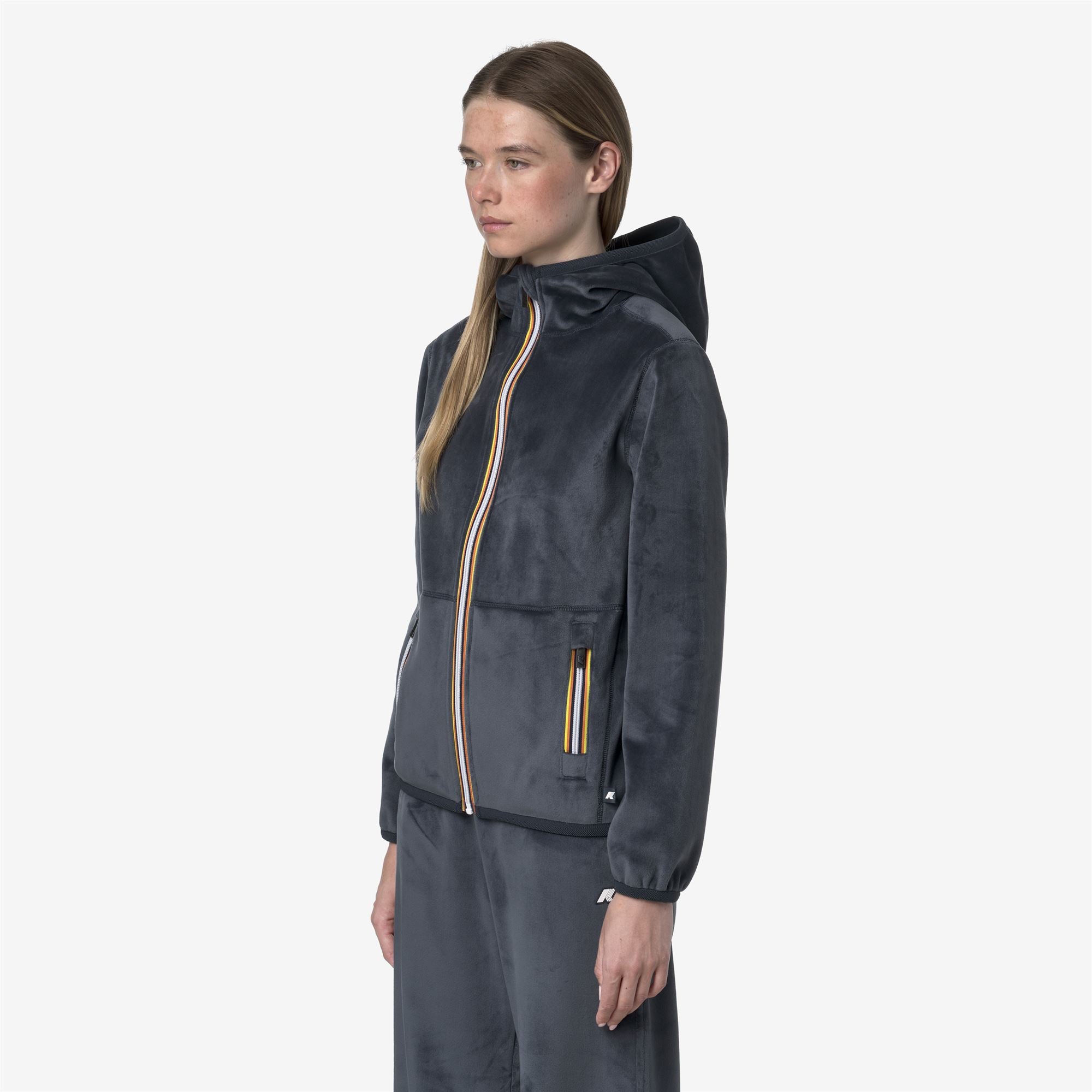 Fleece_WOMAN_LILY VELOUR POLAR DOUBLE_Jacket_Blue Airforce Combo - Blue Airforce - Commercial 5