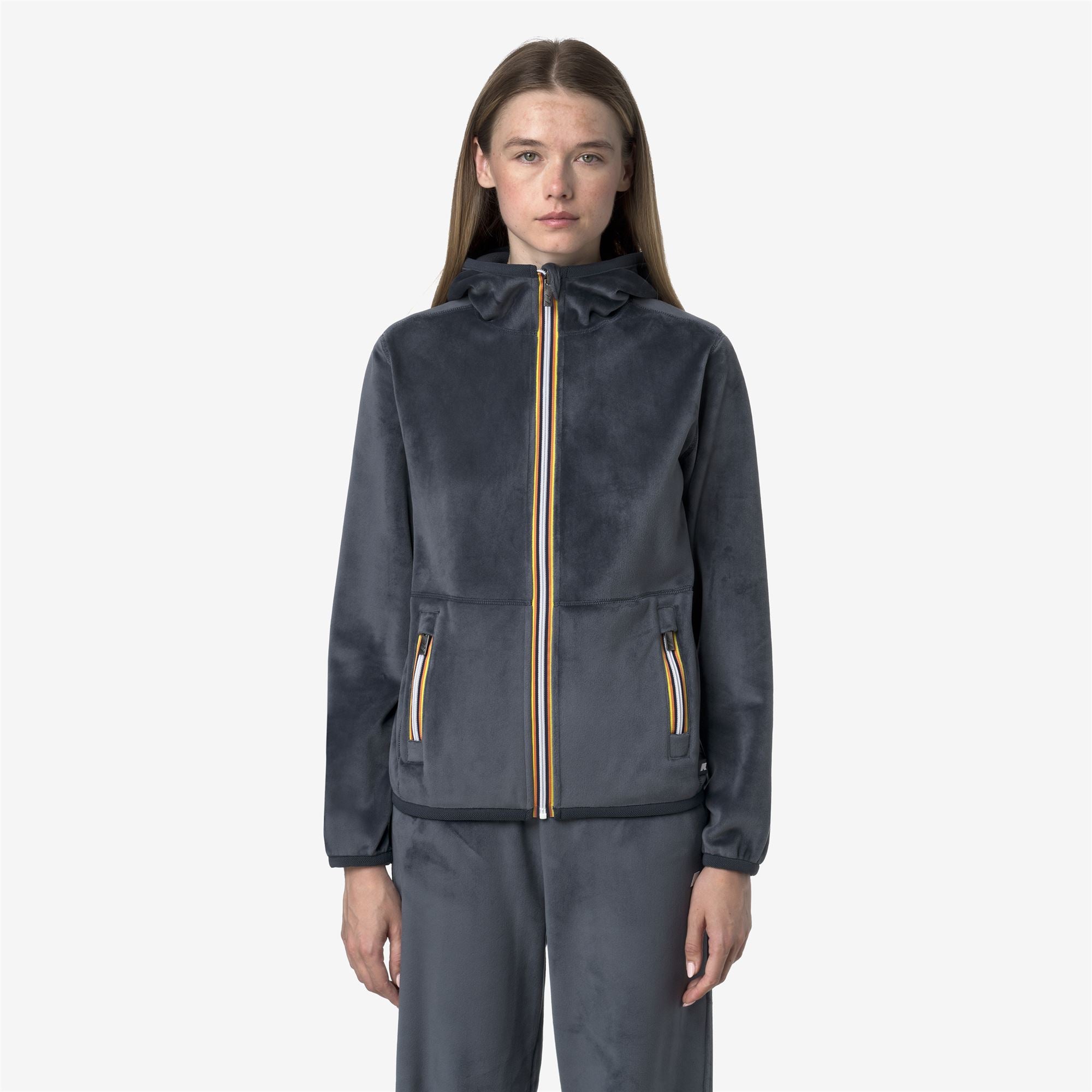 Fleece_WOMAN_LILY VELOUR POLAR DOUBLE_Jacket_Blue Airforce Combo - Blue Airforce - Commercial 4
