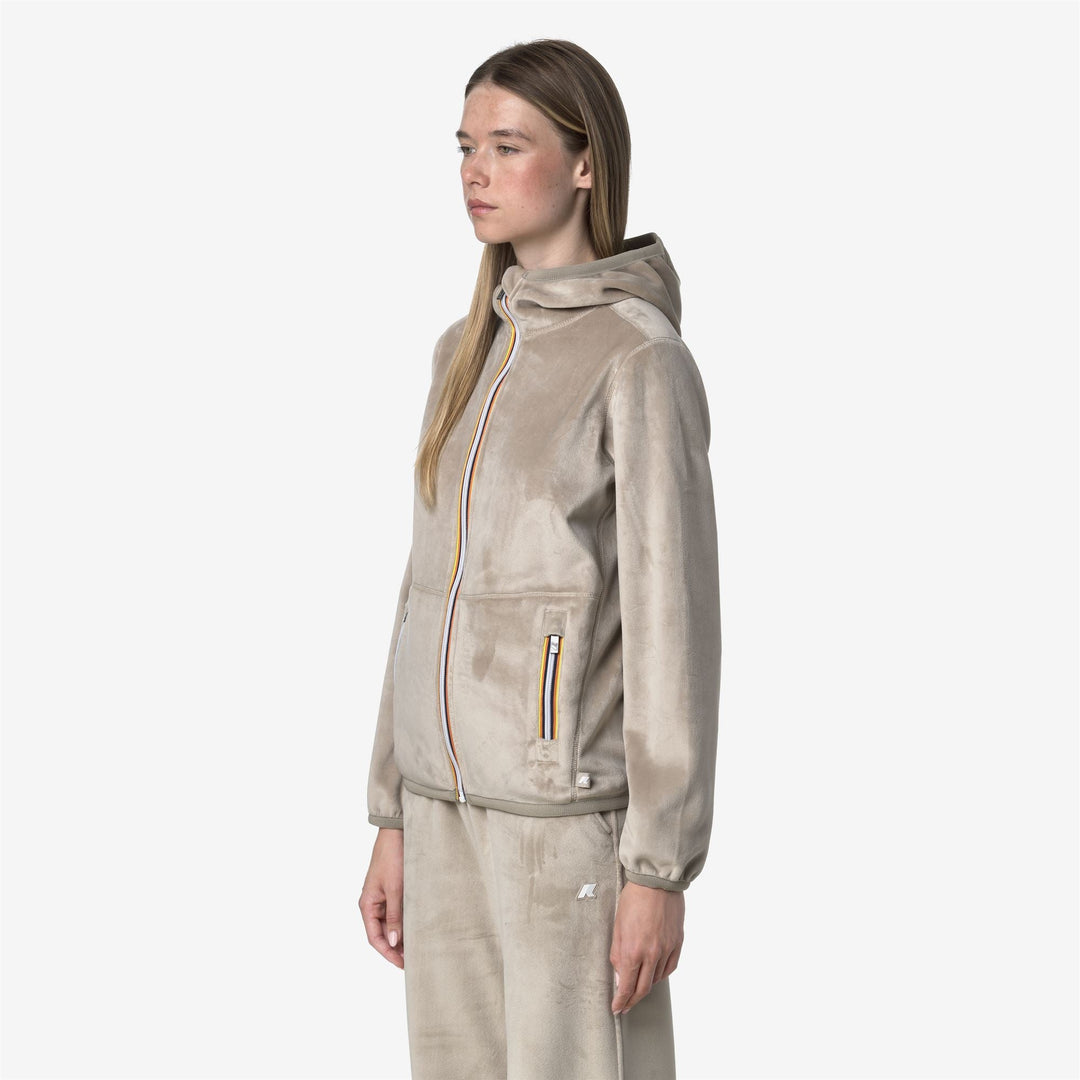 LILY VELOUR POLAR REVERSIBLE - Fleece - Jacket - WOMAN - Beige Cashmere-Beige Cashmere